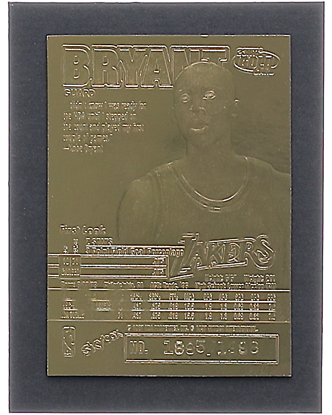 Kobe Bryant 1997-98 Skybox Z-Force 23Kt Gold Card at PristineAuction.com Kobe Bryant 1997-98 Skybox Z-Force 23Kt Gold Card at PristineAuction.com