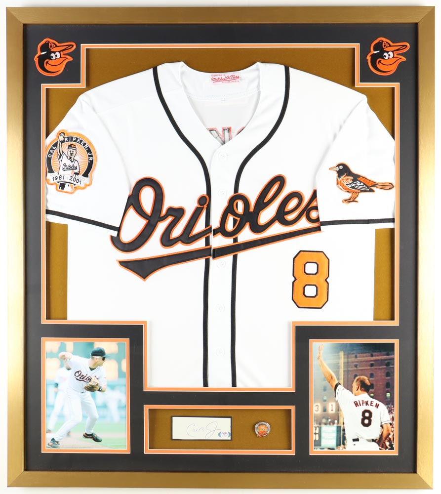 Cal Ripken Jr. Signed Custom Framed Cut Display with Jersey & 2,131 ...