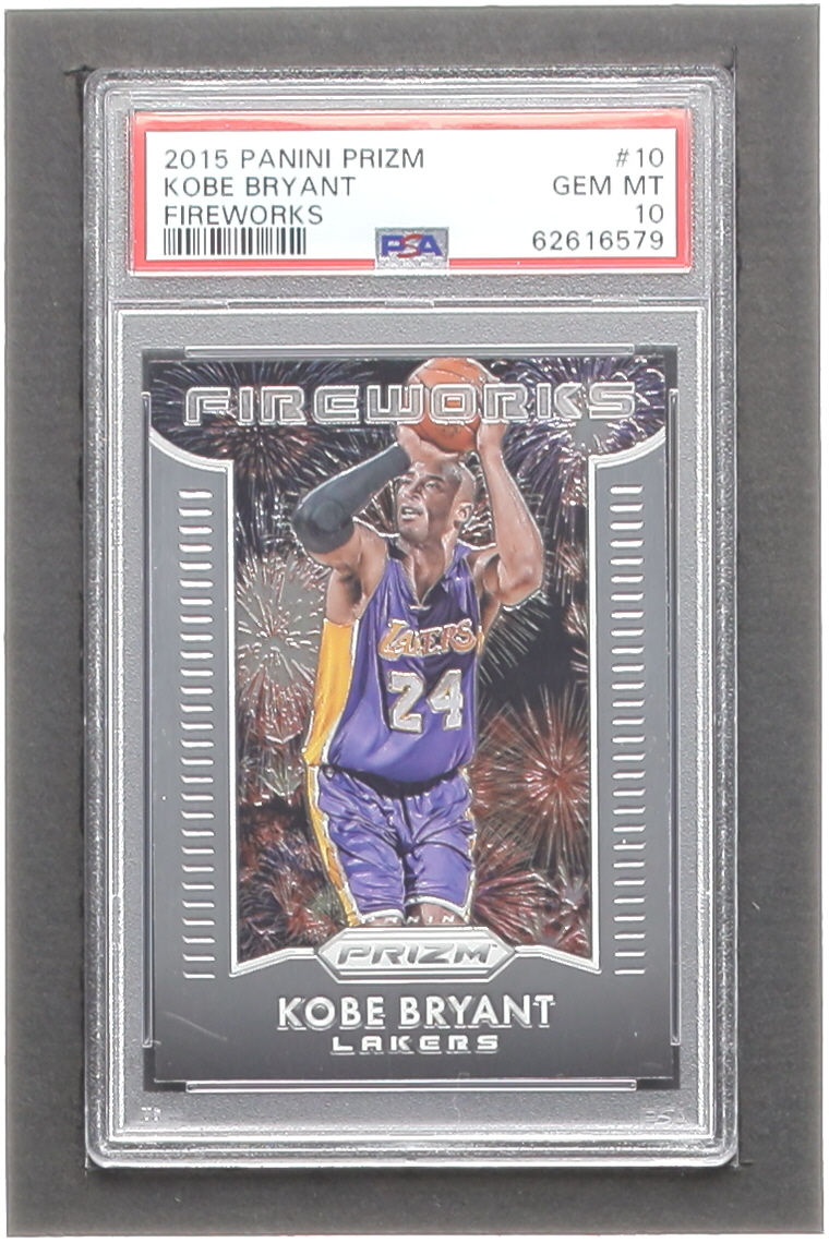 Kobe Bryant 2015-16 Panini Prizm Fireworks #10 (PSA 10) at PristineAuction.com Kobe Bryant 2015-16 Panini Prizm Fireworks #10 (PSA 10) at PristineAuction.com