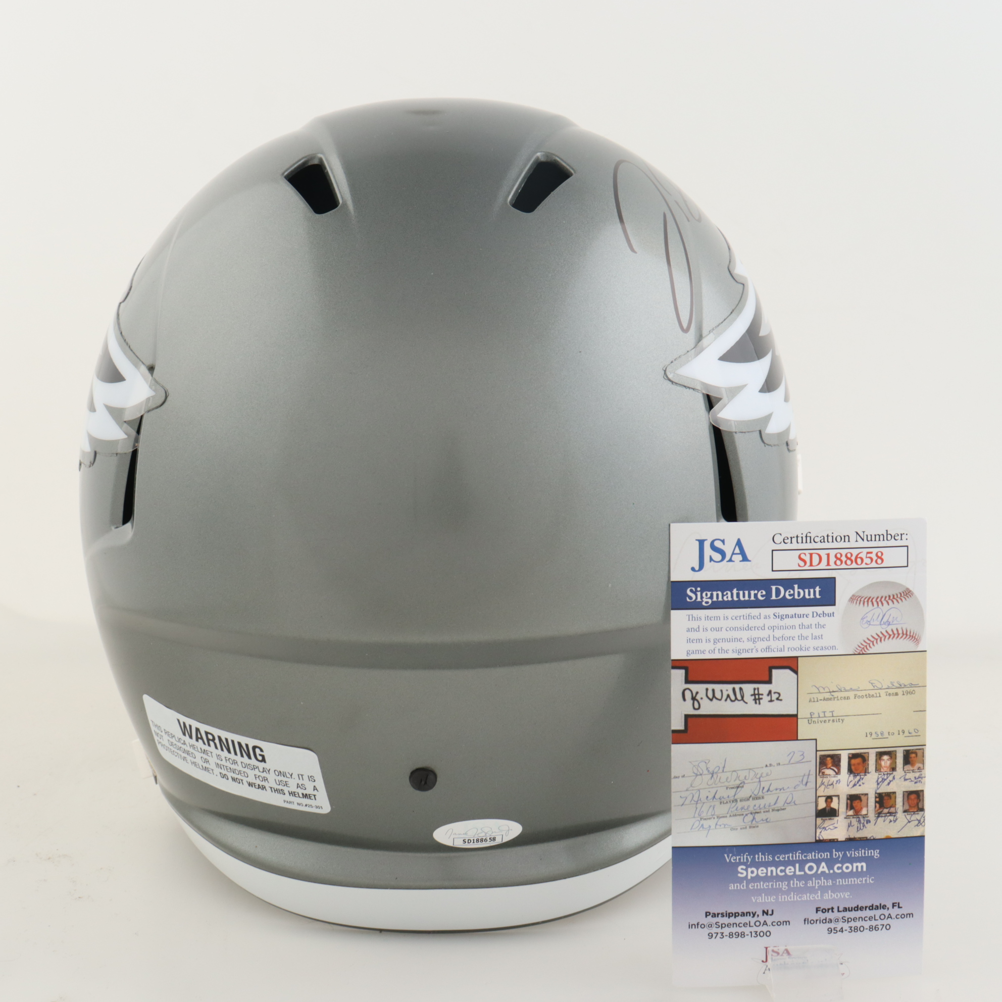 Jordan Davis Signed Eagles Full-Size Flash Alternate Speed Helmet (JSA) at PristineAuction.com Jordan Davis Signed Eagles Full-Size Flash Alternate Speed Helmet (JSA) at PristineAuction.com