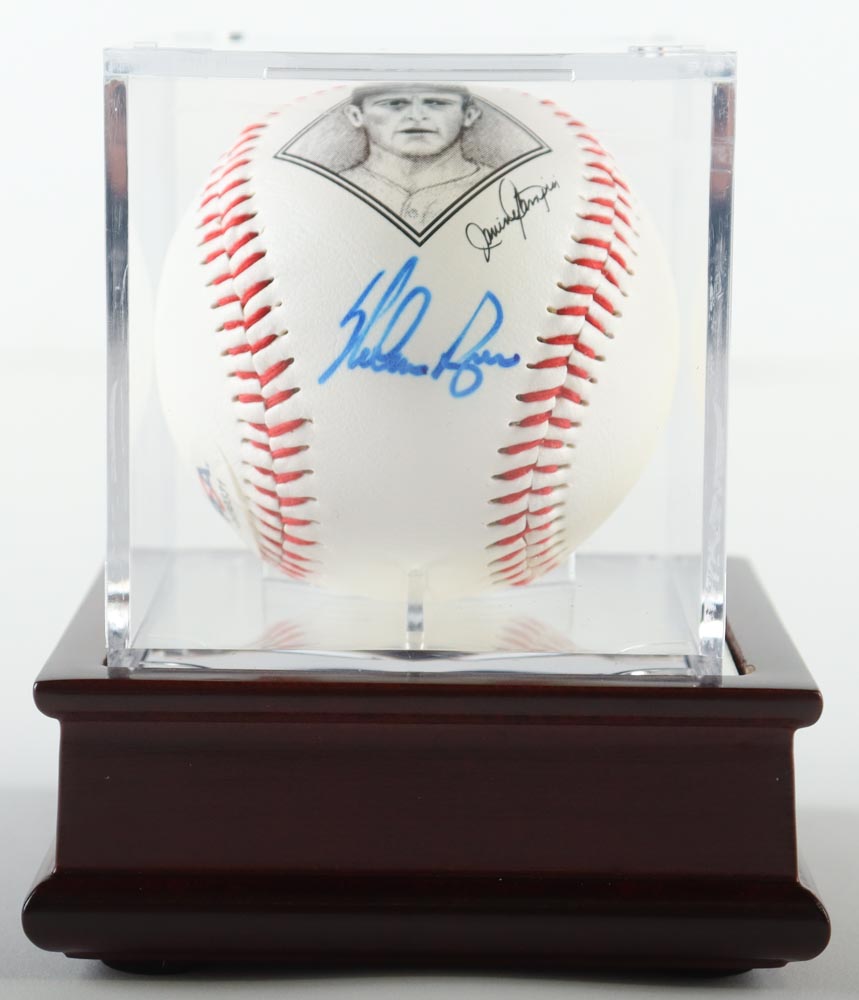 Nolan Ryan Signed Commemorative Logo Baseball With Display Case (PSA) at PristineAuction.com Nolan Ryan Signed Commemorative Logo Baseball With Display Case (PSA) at PristineAuction.com