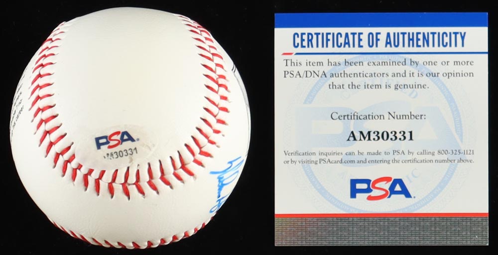 Nolan Ryan Signed Commemorative Logo Baseball With Display Case (PSA) at PristineAuction.com Nolan Ryan Signed Commemorative Logo Baseball With Display Case (PSA) at PristineAuction.com