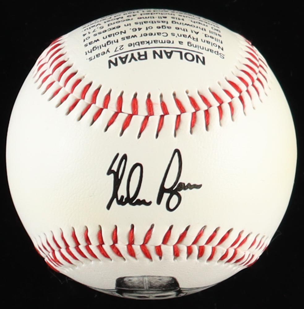Nolan Ryan Signed Commemorative Logo Baseball With Display Case (PSA) at PristineAuction.com Nolan Ryan Signed Commemorative Logo Baseball With Display Case (PSA) at PristineAuction.com