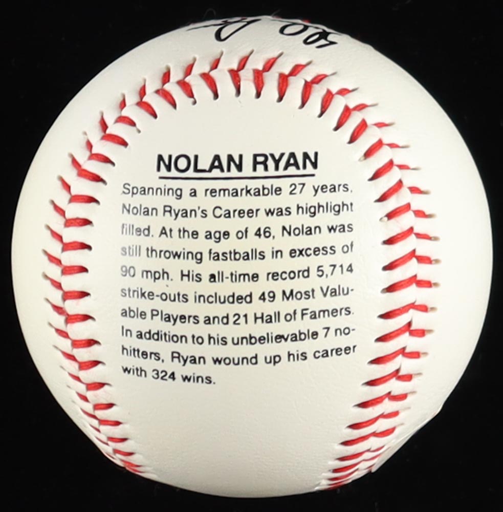Nolan Ryan Signed Commemorative Logo Baseball With Display Case (PSA) at PristineAuction.com Nolan Ryan Signed Commemorative Logo Baseball With Display Case (PSA) at PristineAuction.com