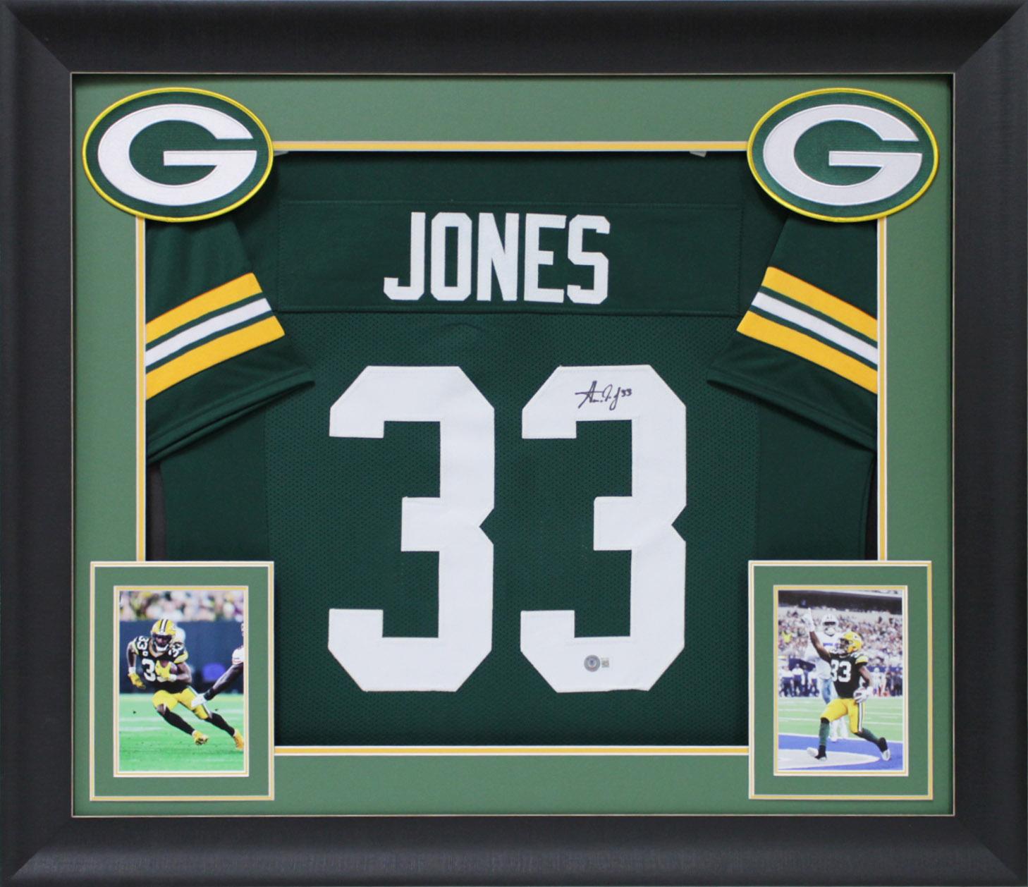 Aaron Jones Signed Custom Framed Jersey Display (Beckett) at PristineAuction.com Aaron Jones Signed Custom Framed Jersey Display (Beckett) at PristineAuction.com