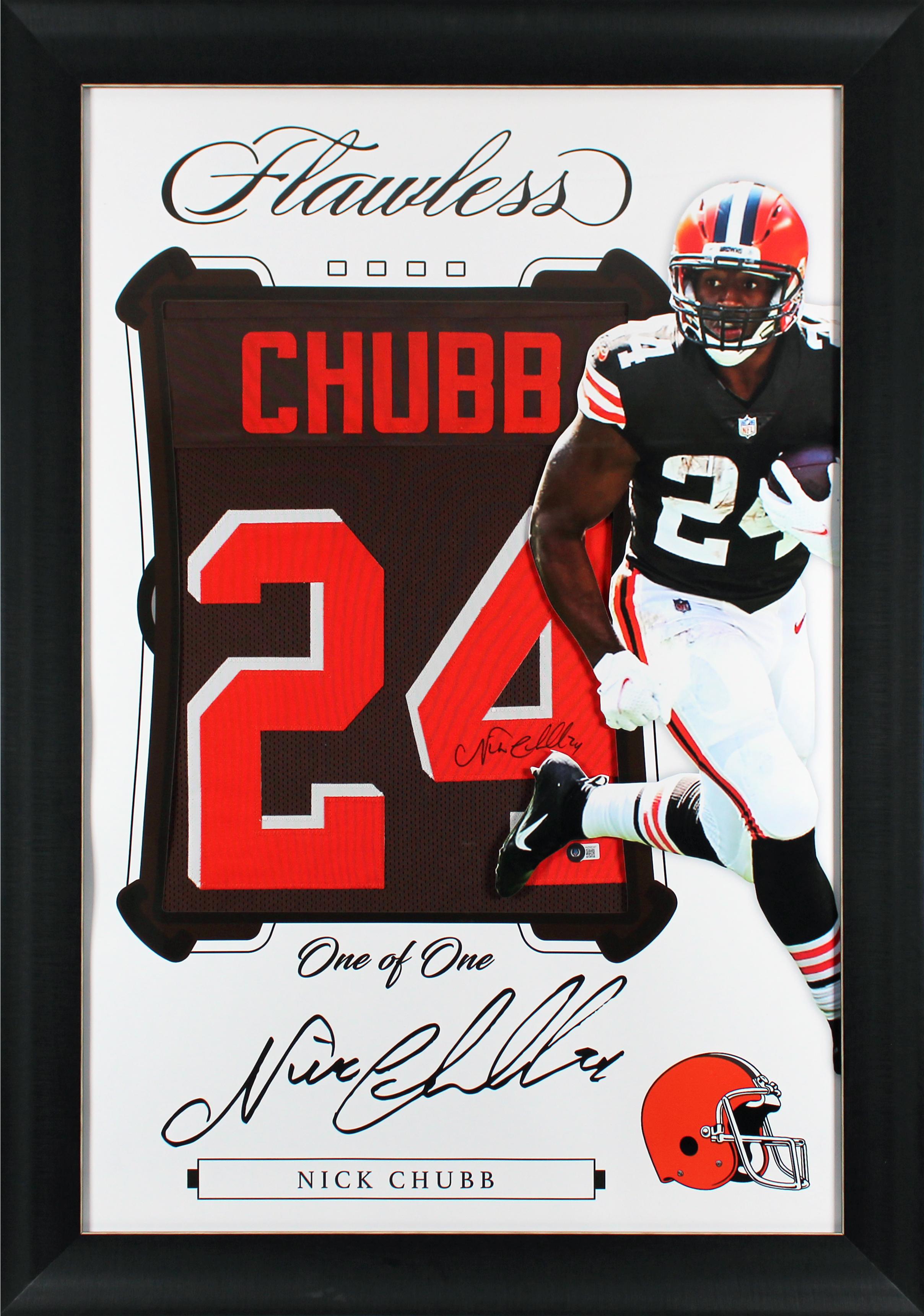 Nick Chubb Signed Custom Framed Jersey Display (Beckett) at PristineAuction.com Nick Chubb Signed Custom Framed Jersey Display (Beckett) at PristineAuction.com