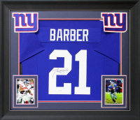 Tiki Barber Signed Custom Framed Jersey Display (Beckett) at PristineAuction.com