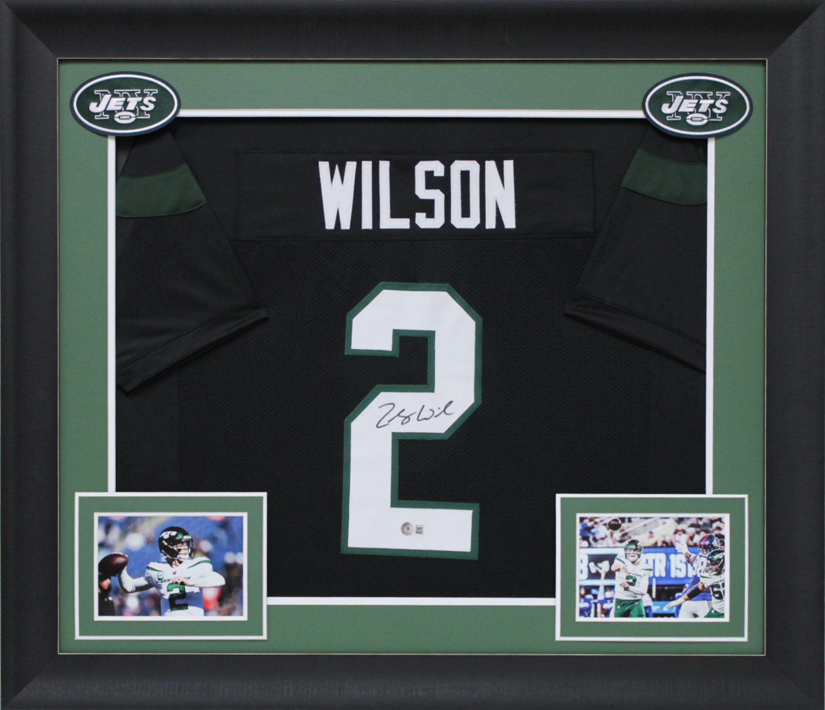 Zach Wilson Signed Custom Framed Jersey Display (Beckett) at PristineAuction.com Zach Wilson Signed Custom Framed Jersey Display (Beckett) at PristineAuction.com