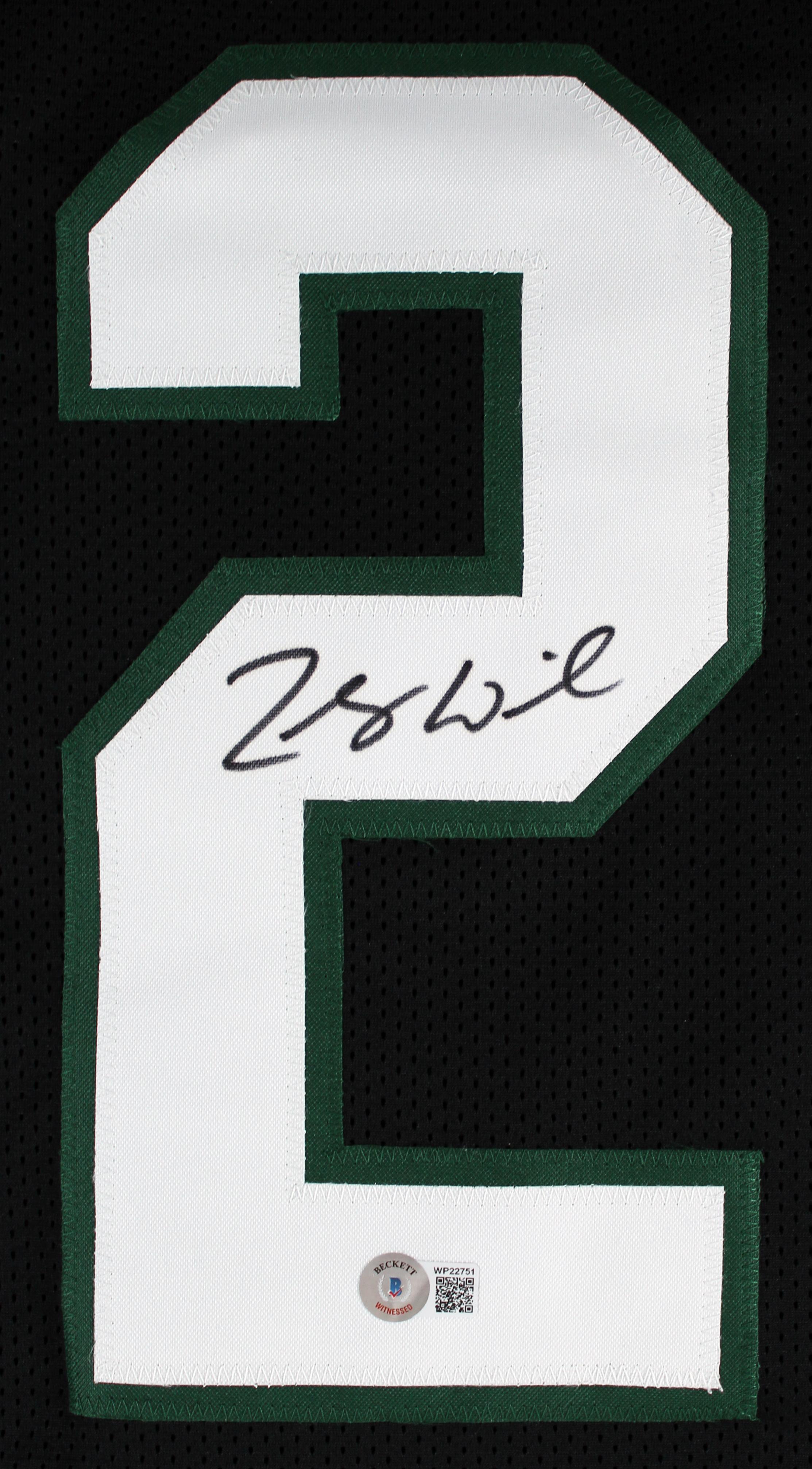 Zach Wilson Signed Custom Framed Jersey Display (Beckett) at PristineAuction.com Zach Wilson Signed Custom Framed Jersey Display (Beckett) at PristineAuction.com