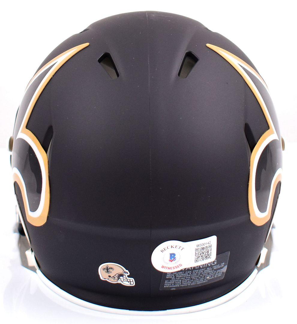 Derek Carr Signed Saints AMP Alternate Speed Mini Helmet (Beckett) at PristineAuction.com Derek Carr Signed Saints AMP Alternate Speed Mini Helmet (Beckett) at PristineAuction.com