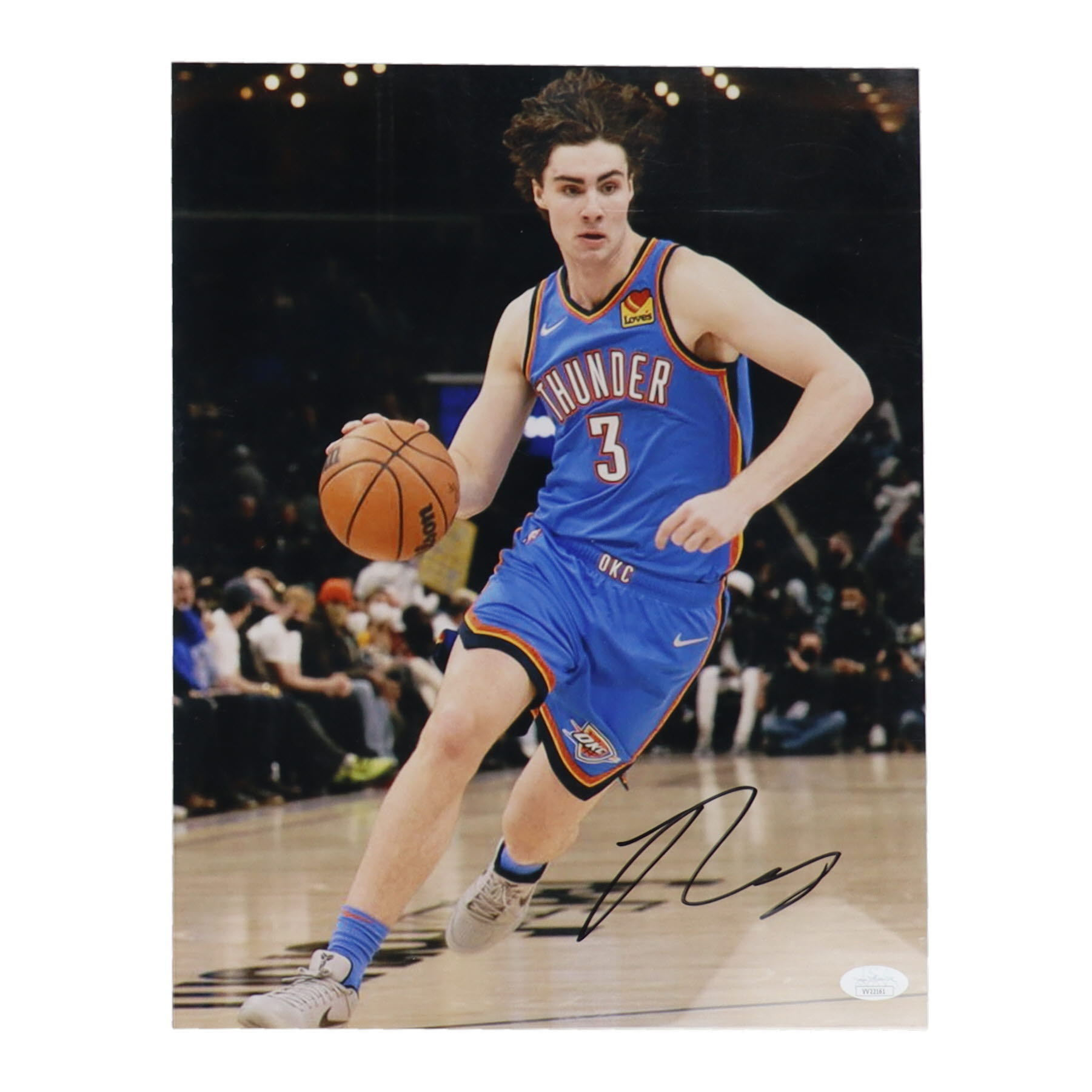 Josh Giddey Signed Thunder 11x14 Photo (JSA) at PristineAuction.com Josh Giddey Signed Thunder 11x14 Photo (JSA) at PristineAuction.com