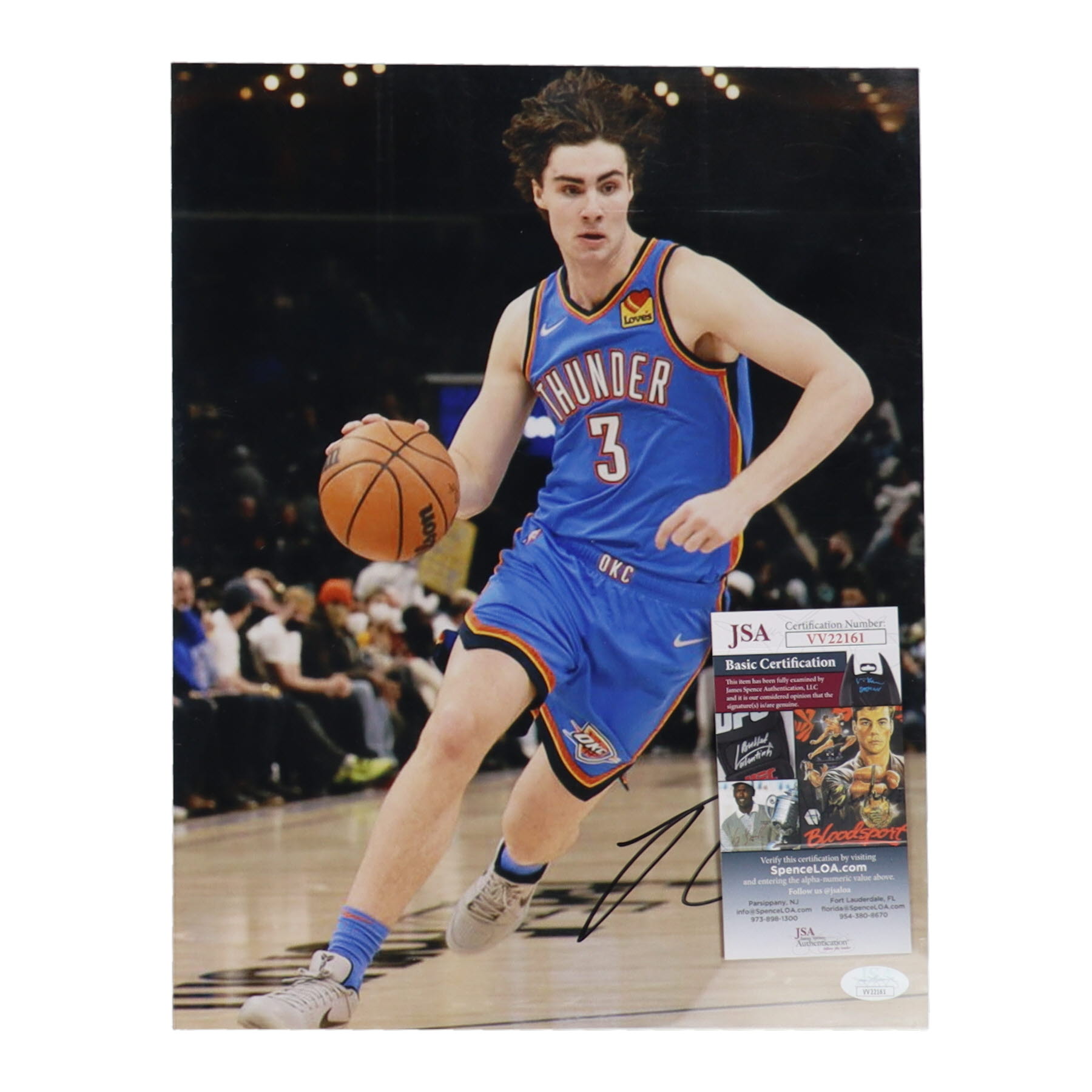 Josh Giddey Signed Thunder 11x14 Photo (JSA) at PristineAuction.com Josh Giddey Signed Thunder 11x14 Photo (JSA) at PristineAuction.com