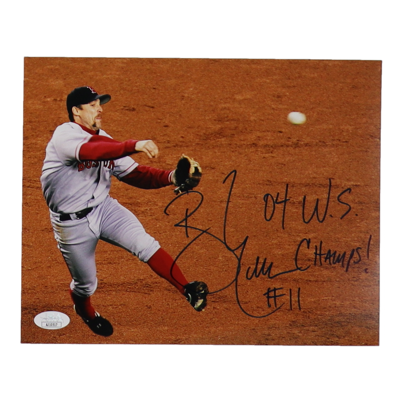 Bill Mueller Signed Red Sox 8x10 Photo Inscribed "04 WS Champs!" (JSA) at PristineAuction.com Bill Mueller Signed Red Sox 8x10 Photo Inscribed "04 WS Champs!" (JSA) at PristineAuction.com