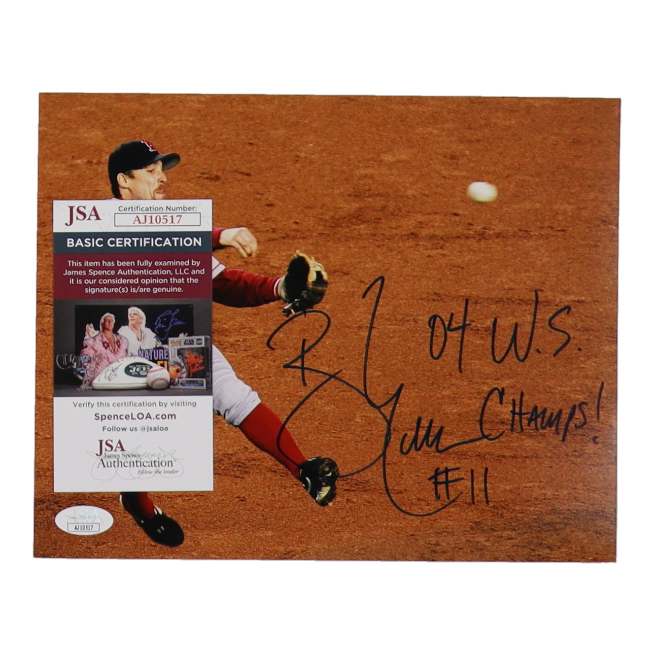 Bill Mueller Signed Red Sox 8x10 Photo Inscribed "04 WS Champs!" (JSA) at PristineAuction.com Bill Mueller Signed Red Sox 8x10 Photo Inscribed "04 WS Champs!" (JSA) at PristineAuction.com