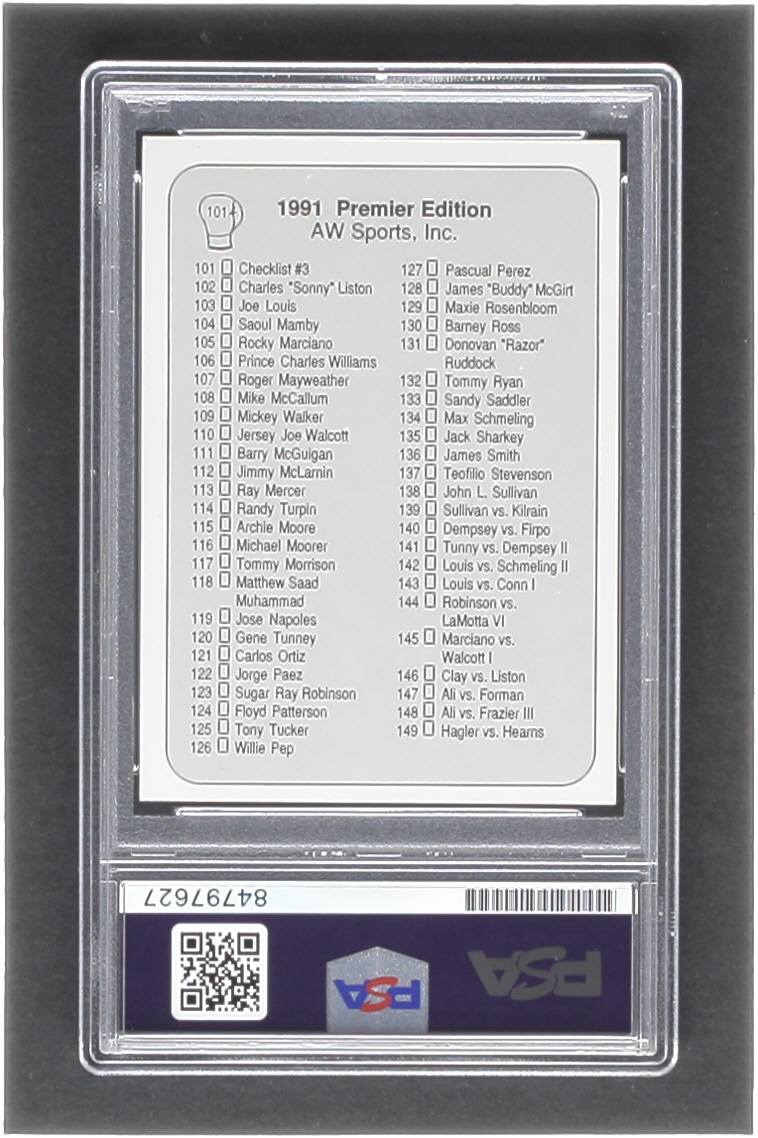 Muhammed Ali Signed Muhammed Ali / Sugar Ray Robinson / Joe Louis CL 1991 All World #101 (PSA | Autograph Graded PSA 8) at PristineAuction.com Muhammed Ali Signed Muhammed Ali / Sugar Ray Robinson / Joe Louis CL 1991 All World #101 (PSA | Autograph Graded PSA 8) at PristineAuction.com