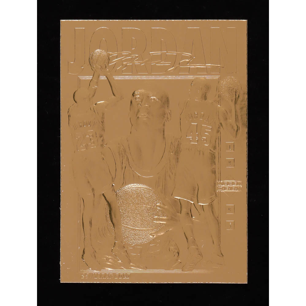 michael jordan upper deck 23 karat gold card