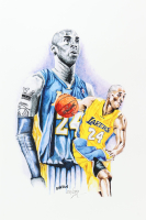 "Kobe Bryant" Lakers LE 12x18 Lithograph By Brian Barton #/250 (PA) at PristineAuction.com