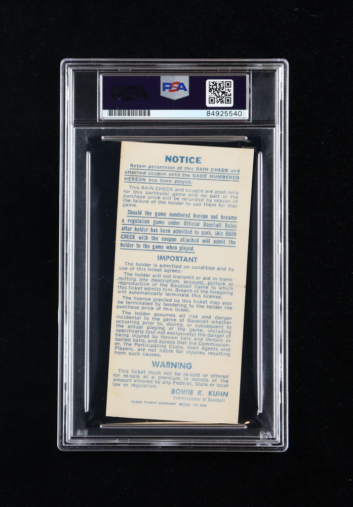 Nolan Ryan Signed 1969 World Series Game Ticket Inscribed "Miracle Mets" (PSA | Autograph Graded 10) at PristineAuction.com Nolan Ryan Signed 1969 World Series Game Ticket Inscribed "Miracle Mets" (PSA | Autograph Graded 10) at PristineAuction.com