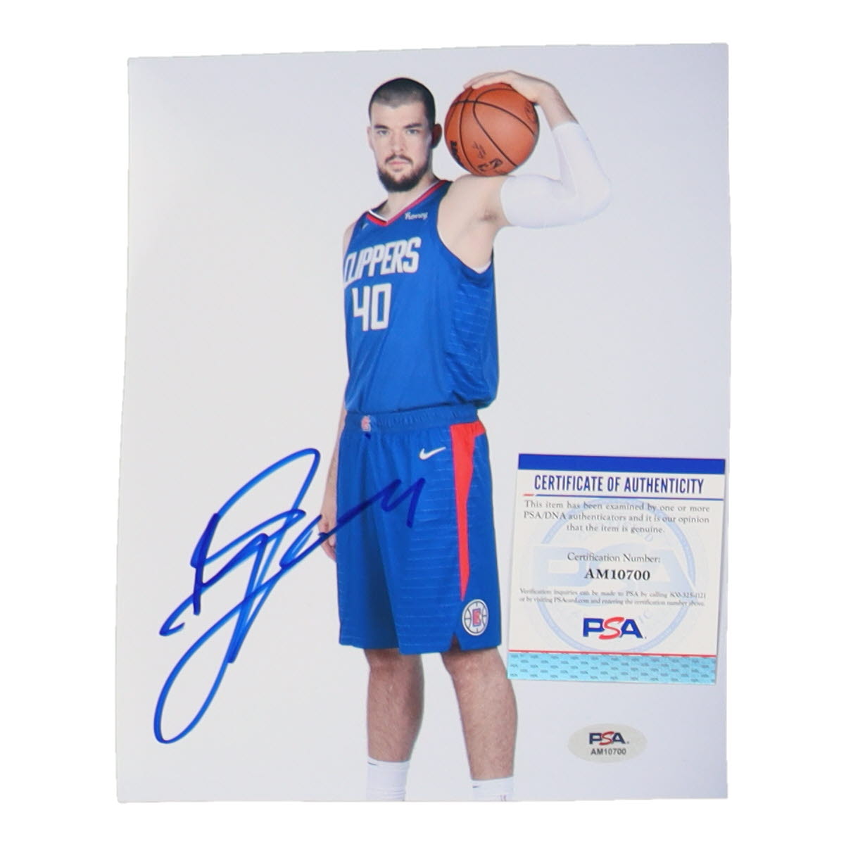 Ivica Zubac Signed Clippers 8x10 Photo (PSA) at PristineAuction.com Ivica Zubac Signed Clippers 8x10 Photo (PSA) at PristineAuction.com