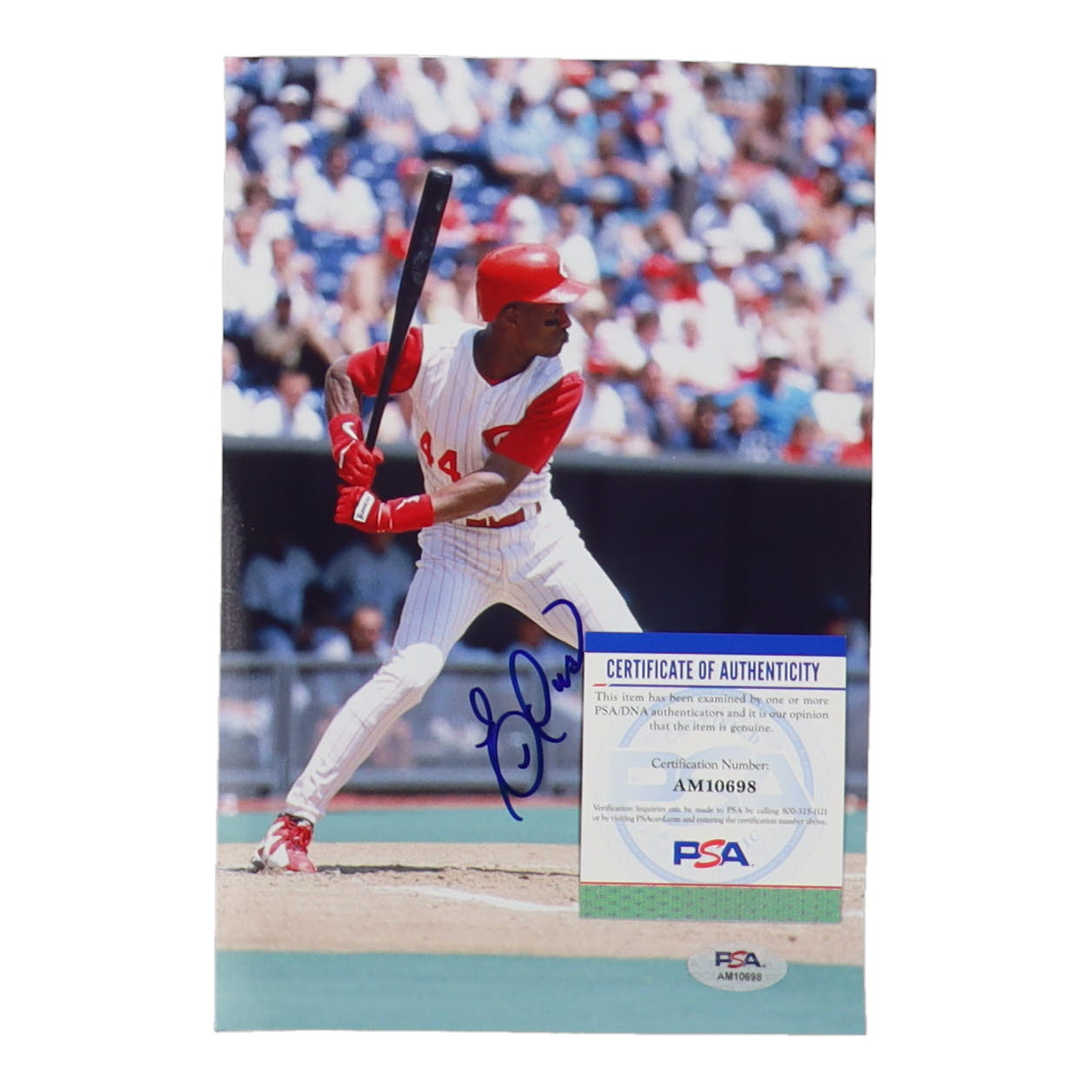 Eric Davis Signed Reds 7x10 Photo (PSA) at PristineAuction.com Eric Davis Signed Reds 7x10 Photo (PSA) at PristineAuction.com