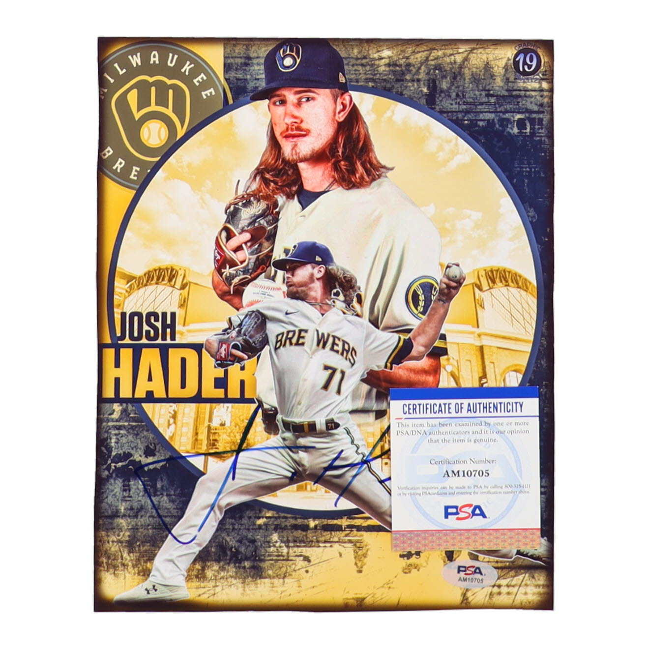 Josh Hader Signed Brewers 8x10 Photo (PSA) at PristineAuction.com Josh Hader Signed Brewers 8x10 Photo (PSA) at PristineAuction.com