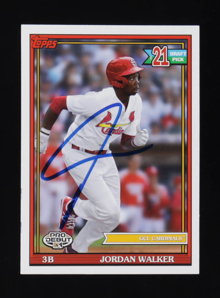 Jordan Walker Signed 2021 Topps Pro Debut #PD169 RC (JSA