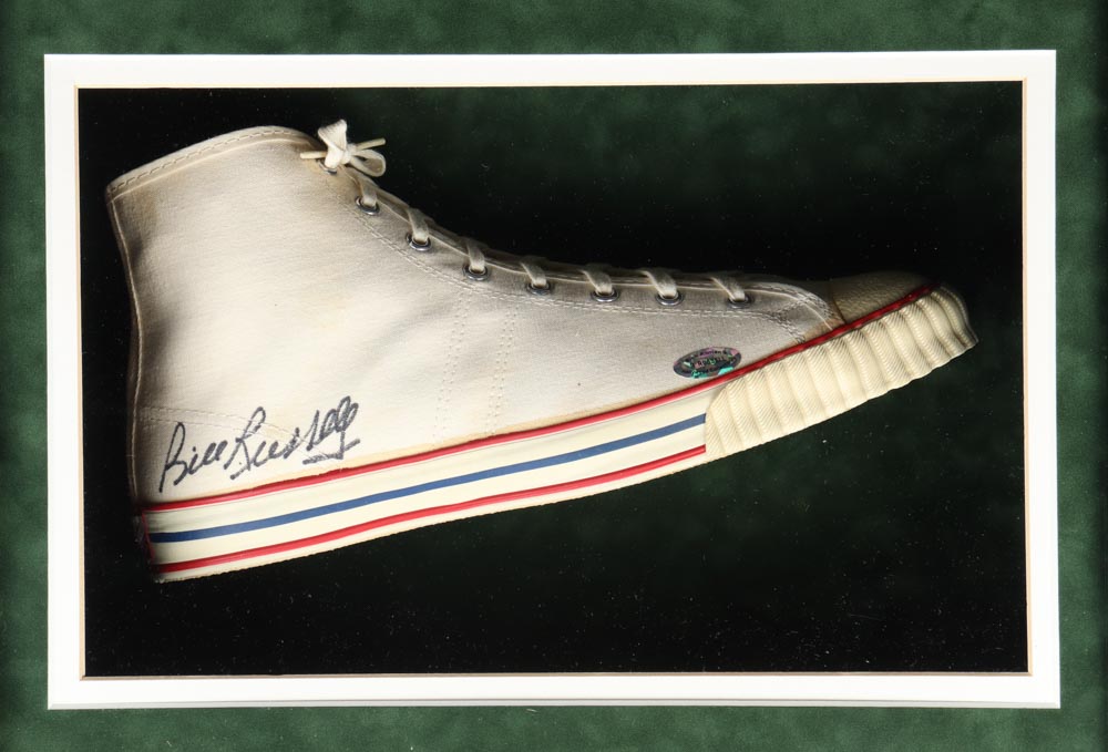 Bill Russell Signed Custom Framed Shoe Display (Beckett & Hollywood Collectibles) at PristineAuction.com Bill Russell Signed Custom Framed Shoe Display (Beckett & Hollywood Collectibles) at PristineAuction.com