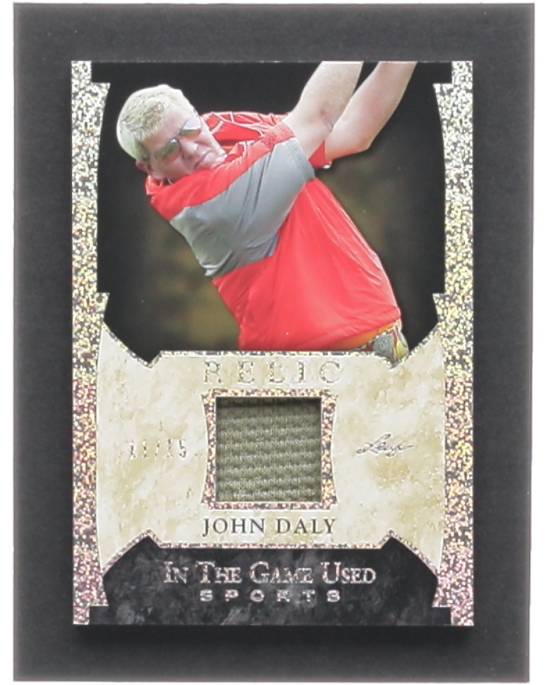 John Daly 2022 Leaf In the Game Used Sports Relic Memorabilia Silver