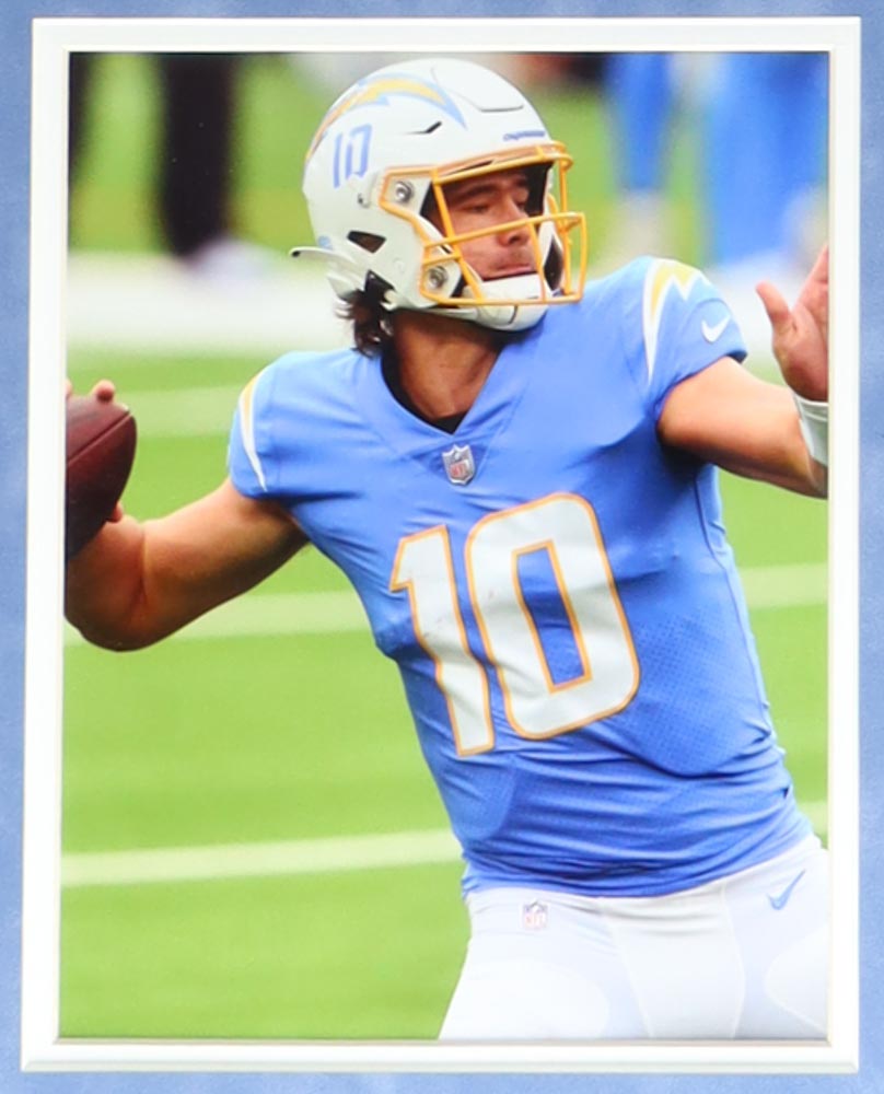 Justin Herbert Signed 35x43 Custom Framed Jersey Display (Beckett) at PristineAuction.com Justin Herbert Signed 35x43 Custom Framed Jersey Display (Beckett) at PristineAuction.com