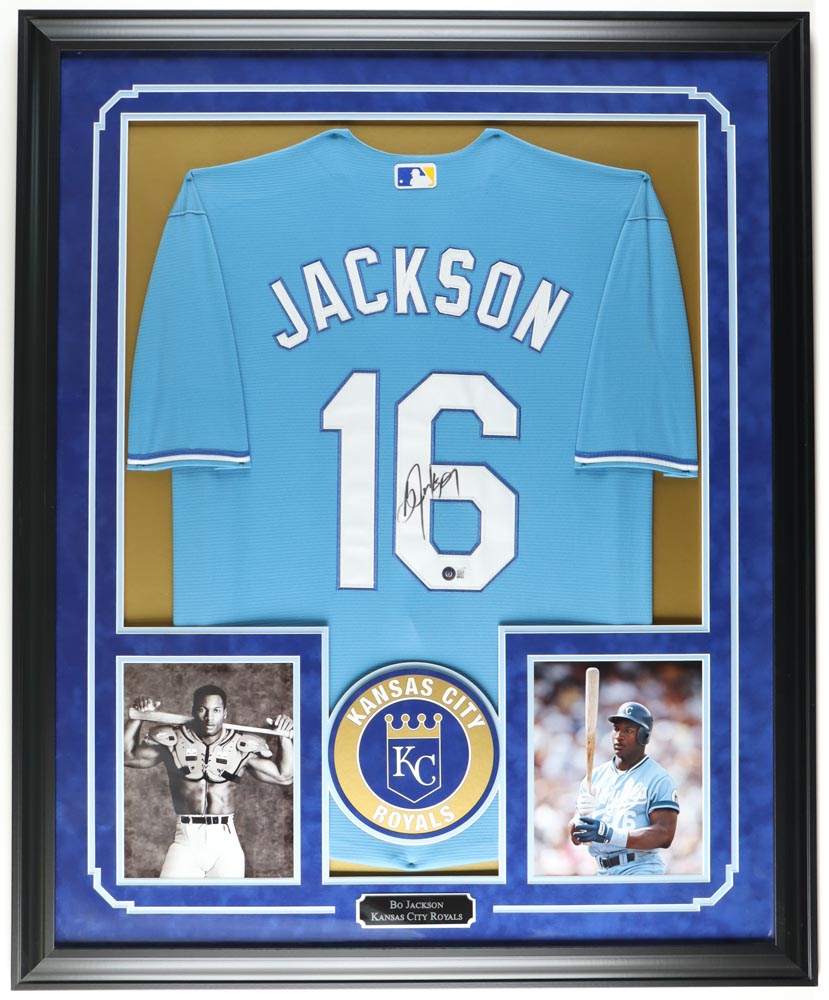 Bo Jackson Signed Custom Framed Jersey Display (Beckett) at PristineAuction.com Bo Jackson Signed Custom Framed Jersey Display (Beckett) at PristineAuction.com