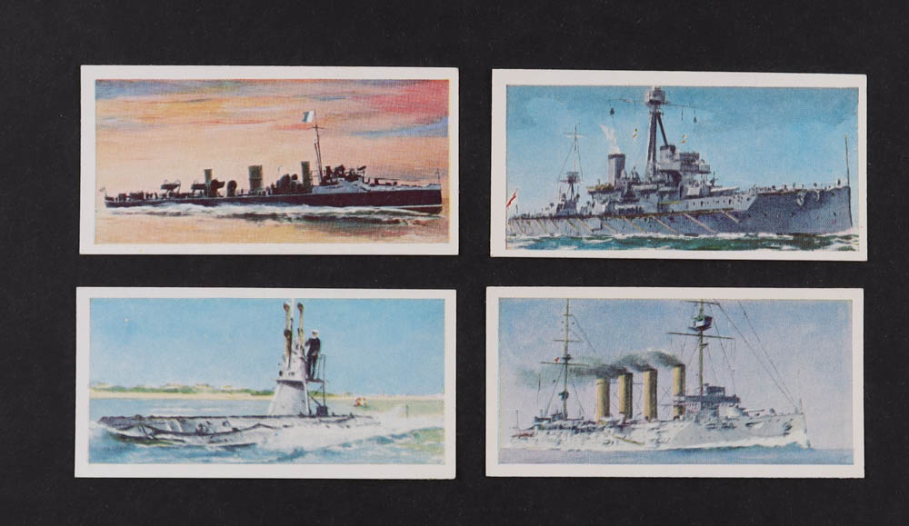 1962 Lyons Tea Navy Series Her Majesty's Ships Complete Set of (32) Cigarette Cards with H.M.S. Dreadnought Battleship #1, H.M. Submarine A.1 #2, H.M.S. Good Hope #3, H.M.S. Dove #4 at PristineAuction.com 1962 Lyons Tea Navy Series Her Majesty's Ships Complete Set of (32) Cigarette Cards with H.M.S. Dreadnought Battleship #1, H.M. Submarine A.1 #2, H.M.S. Good Hope #3, H.M.S. Dove #4 at PristineAuction.com