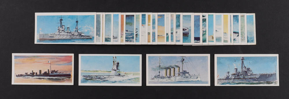 1962 Lyons Tea Navy Series Her Majesty's Ships Complete Set of (32) Cigarette Cards with H.M.S. Dreadnought Battleship #1, H.M. Submarine A.1 #2, H.M.S. Good Hope #3, H.M.S. Dove #4 at PristineAuction.com 1962 Lyons Tea Navy Series Her Majesty's Ships Complete Set of (32) Cigarette Cards with H.M.S. Dreadnought Battleship #1, H.M. Submarine A.1 #2, H.M.S. Good Hope #3, H.M.S. Dove #4 at PristineAuction.com