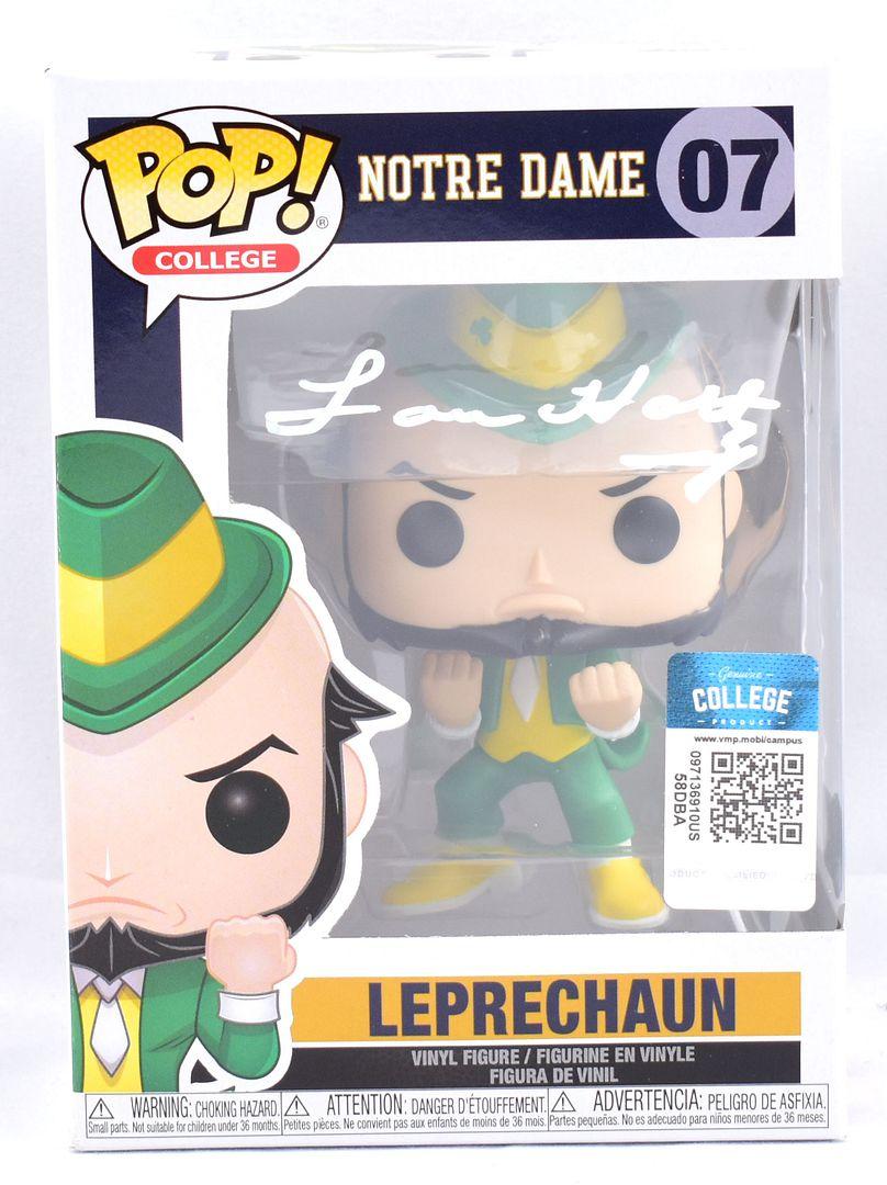 Lou Holtz Signed Notre Dame Fighting Irish Leprechaun #07 Funko Pop! Vinyl Figure (Beckett) at PristineAuction.com Lou Holtz Signed Notre Dame Fighting Irish Leprechaun #07 Funko Pop! Vinyl Figure (Beckett) at PristineAuction.com
