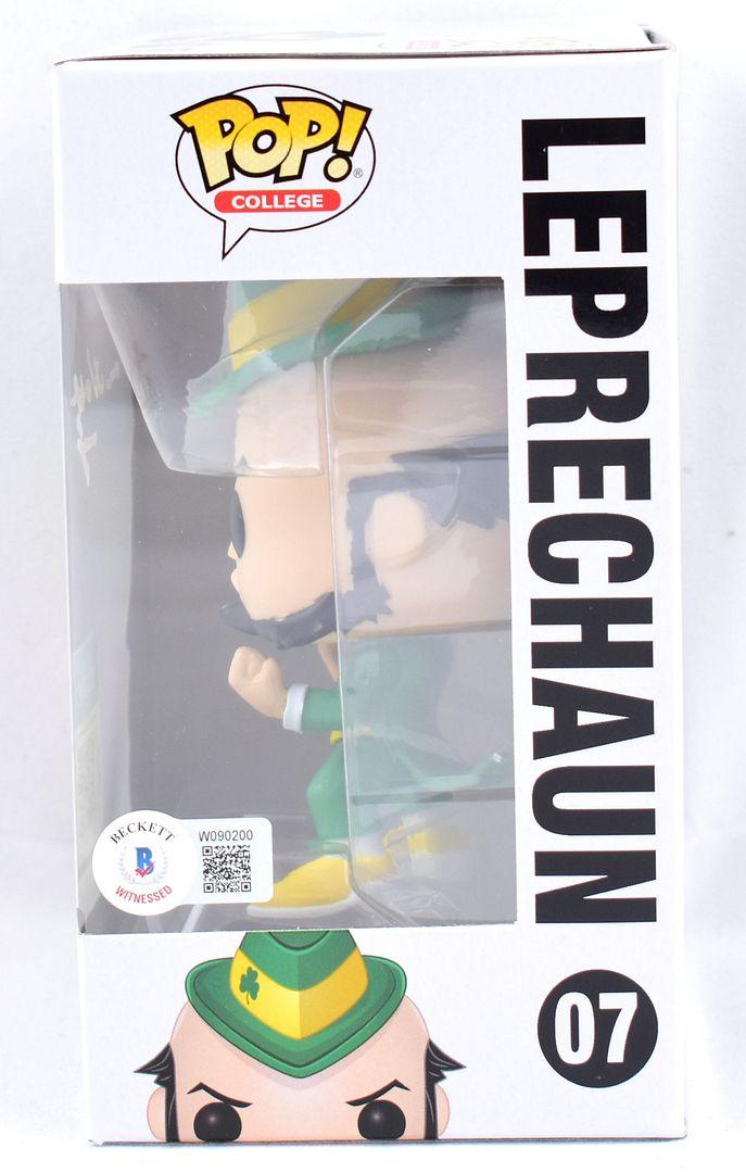 Lou Holtz Signed Notre Dame Fighting Irish Leprechaun #07 Funko Pop! Vinyl Figure (Beckett) at PristineAuction.com Lou Holtz Signed Notre Dame Fighting Irish Leprechaun #07 Funko Pop! Vinyl Figure (Beckett) at PristineAuction.com