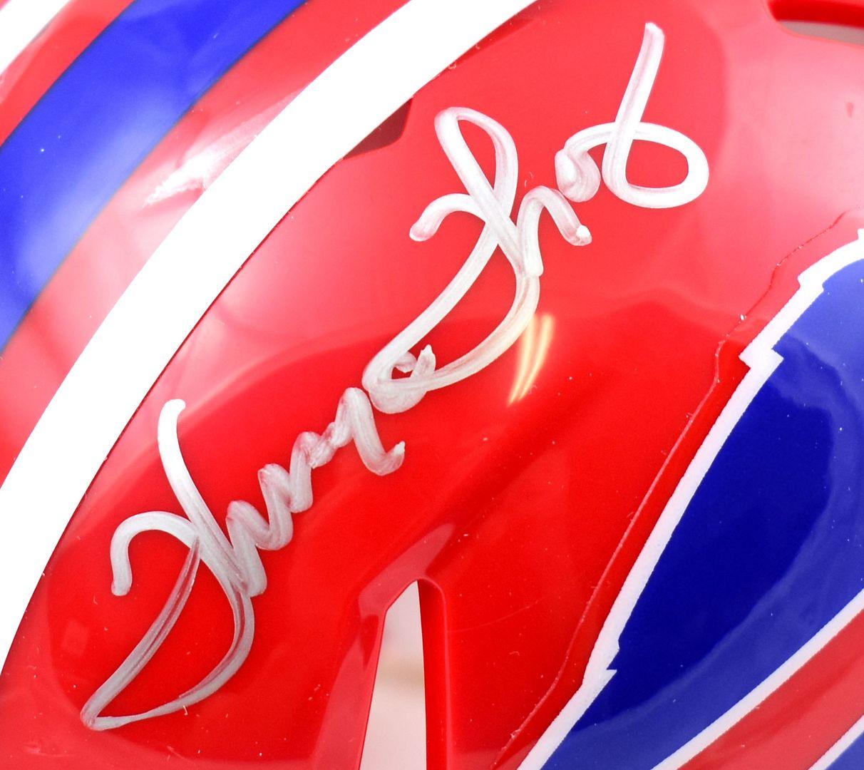 Thurman Thomas Signed Bills Speed Mini Helmet (Beckett) at PristineAuction.com Thurman Thomas Signed Bills Speed Mini Helmet (Beckett) at PristineAuction.com