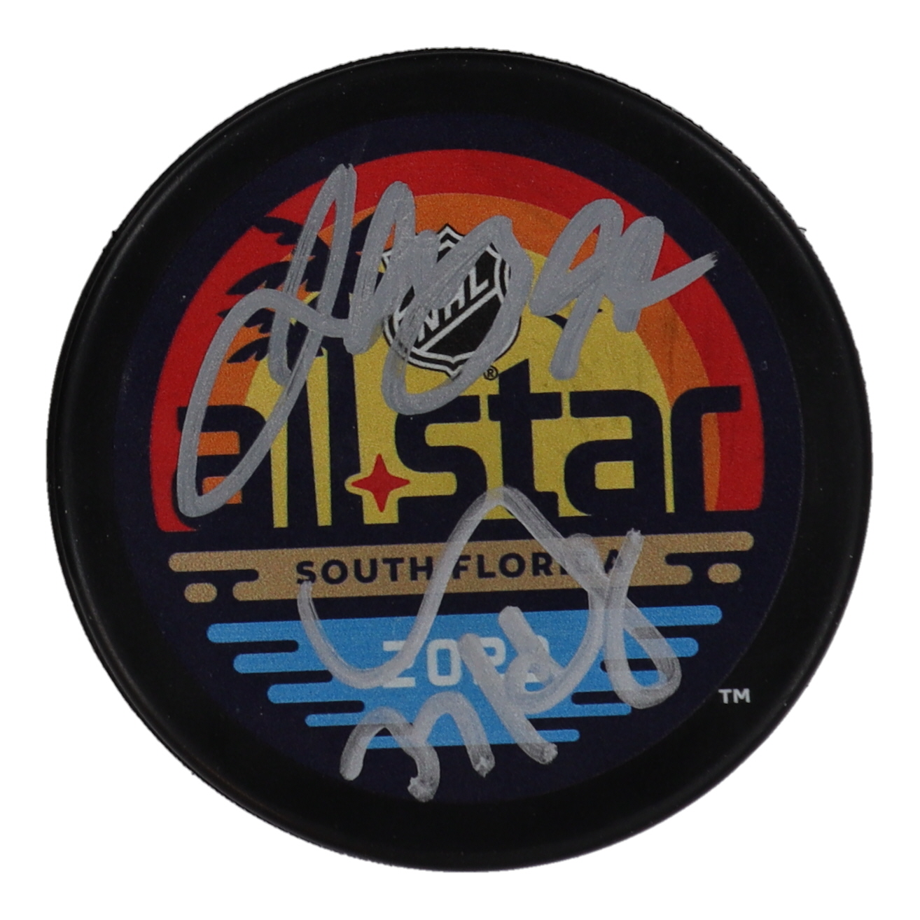 Josh Morrissey and Connor Hellebuyck Signed 2023 All-Star Game Hockey Puck (JSA) at PristineAuction.com Josh Morrissey and Connor Hellebuyck Signed 2023 All-Star Game Hockey Puck (JSA) at PristineAuction.com