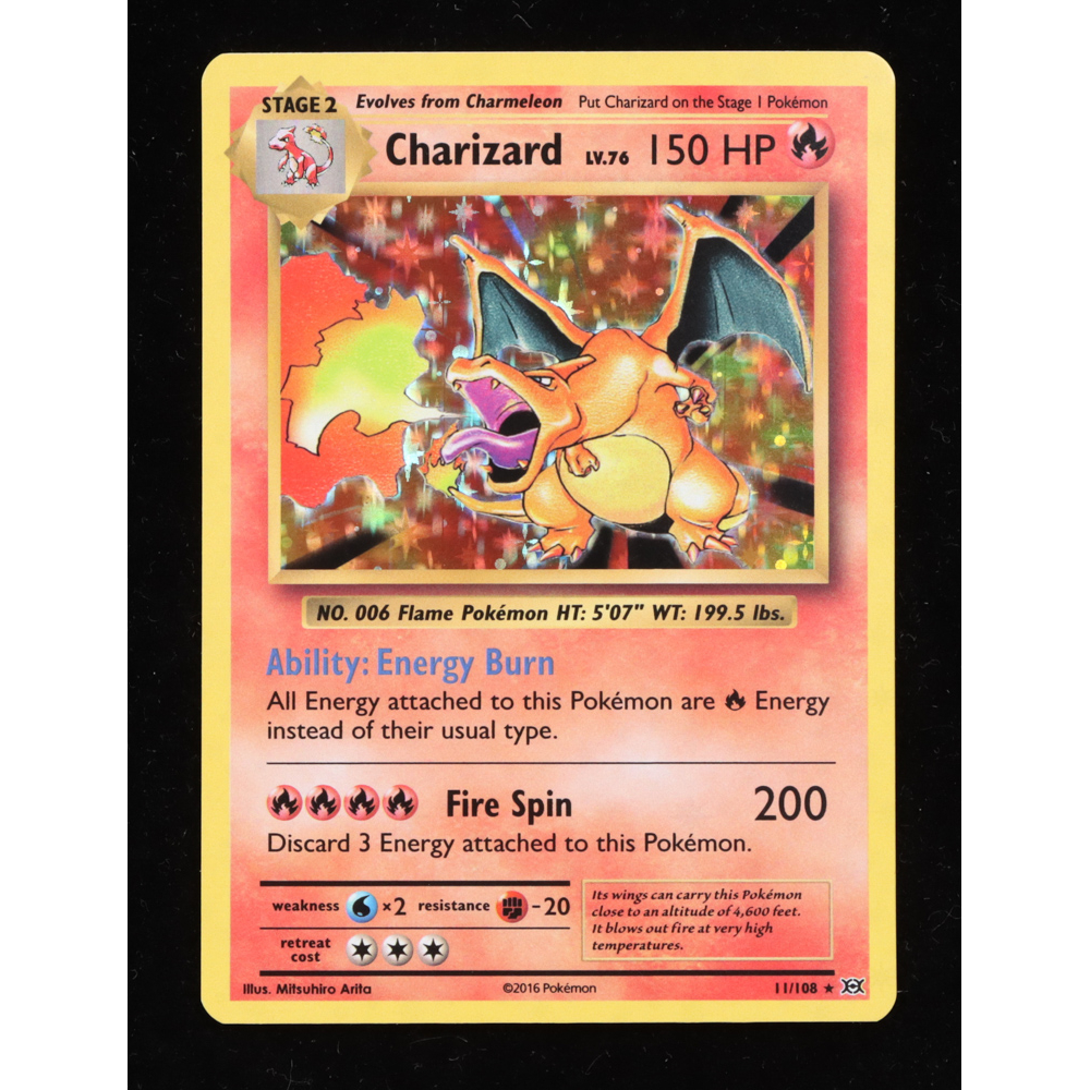 charizard pokemon card 11/108 holo PSA 9 MINT Charizard 11/108 main image 1
