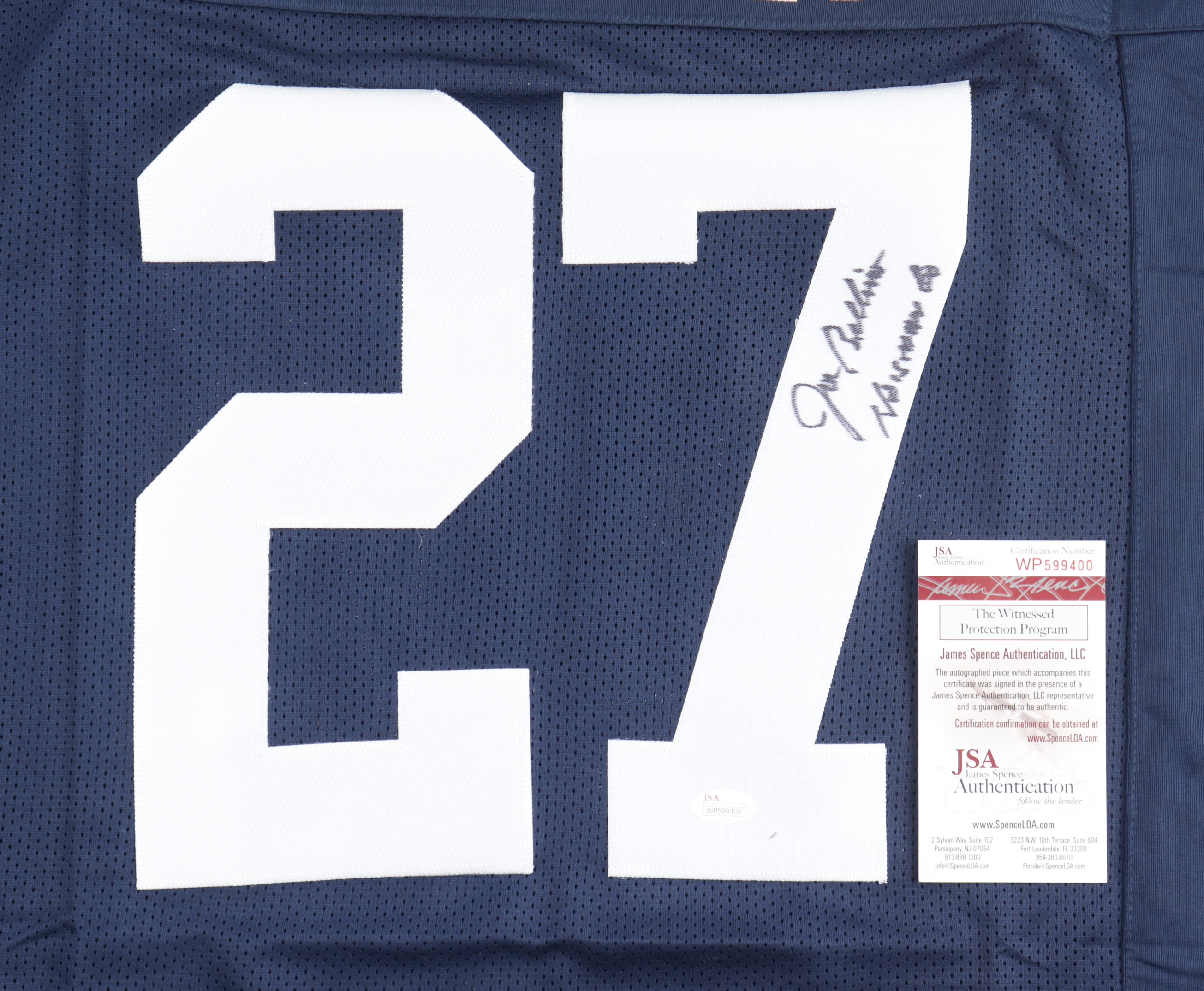 Joe Bellino Signed Jersey Inscribed "Heisman 60" (JSA) at PristineAuction.com Joe Bellino Signed Jersey Inscribed "Heisman 60" (JSA) at PristineAuction.com