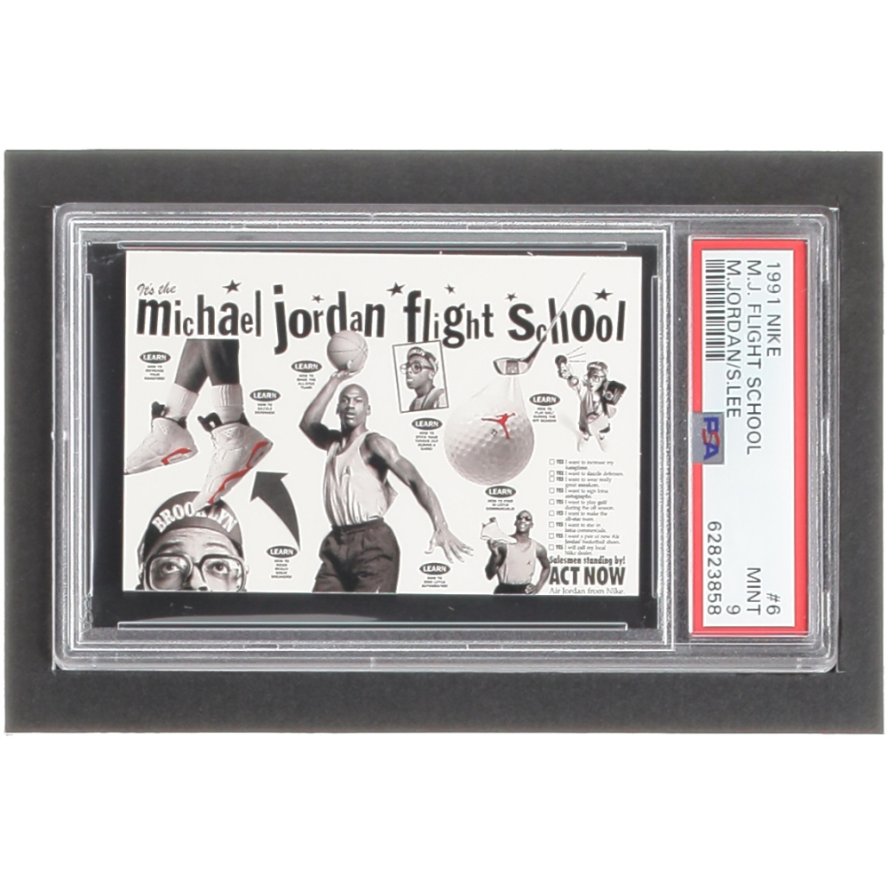 Michael Jordan / Spike Lee 1991 Nike 6 / Michael Jordan Flight (PSA 9