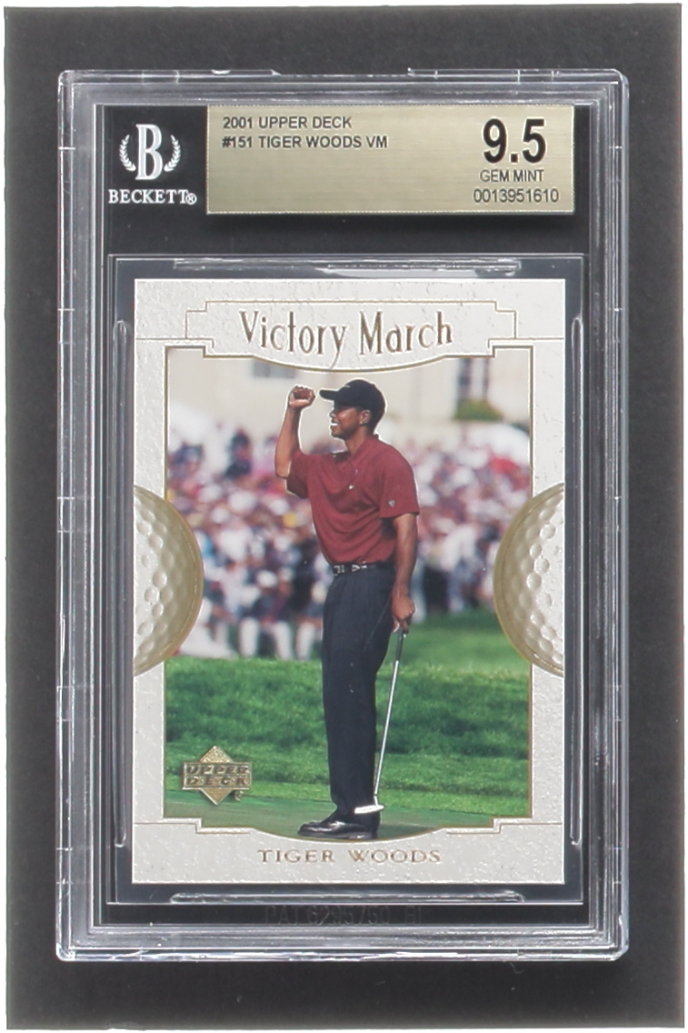 Tiger Woods 2001 Upper Deck #151 VM (BGS 9.5) at PristineAuction.com Tiger Woods 2001 Upper Deck #151 VM (BGS 9.5) at PristineAuction.com