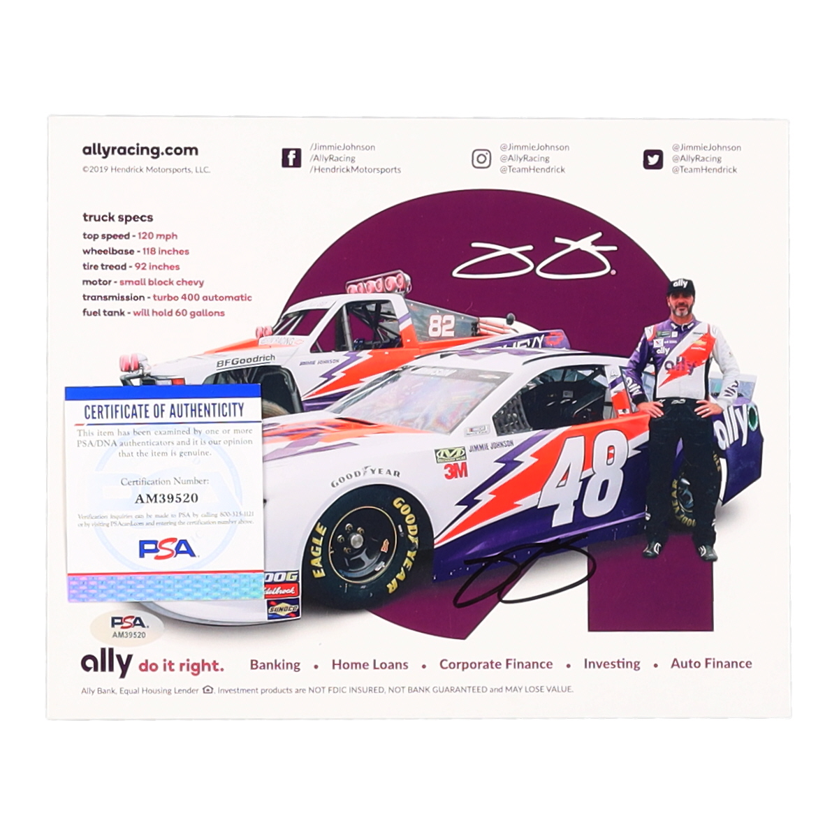 Jimmie Johnson Signed NASCAR 8x10 Photo (PSA) at PristineAuction.com Jimmie Johnson Signed NASCAR 8x10 Photo (PSA) at PristineAuction.com