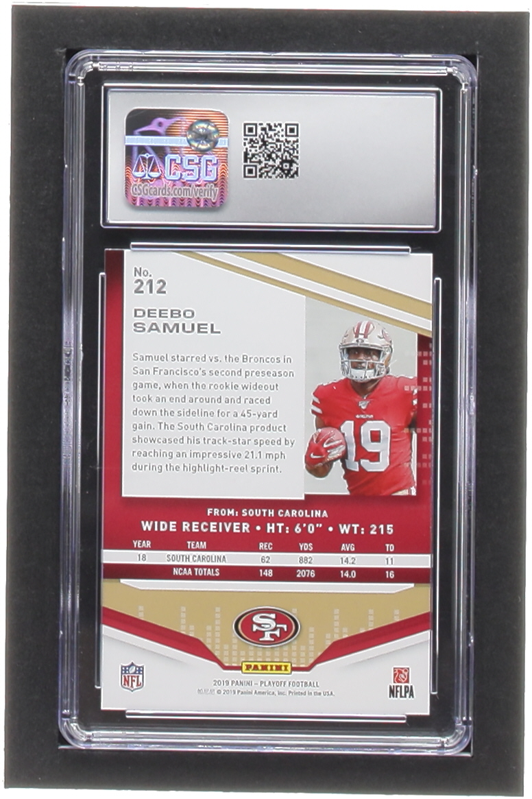 Deebo Samuel 2019 Playoff #212 RC (CSG 10) at PristineAuction.com Deebo Samuel 2019 Playoff #212 RC (CSG 10) at PristineAuction.com