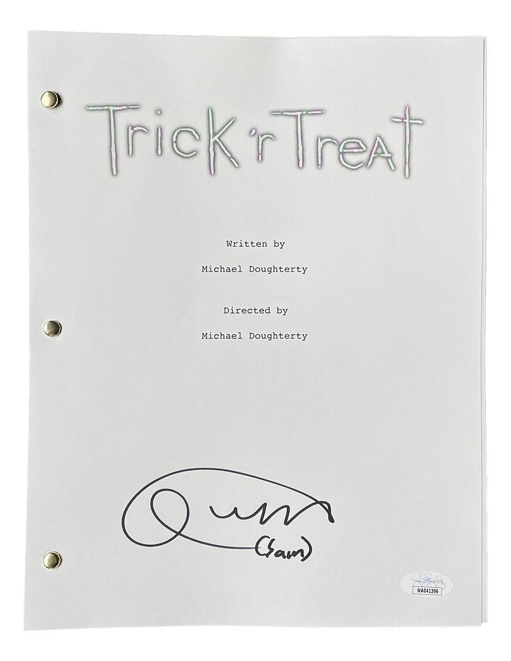 Quinn Lord Signed "Trick 'r Treat" Movie Script Inscribed "(Sam)" (JSA) at PristineAuction.com Quinn Lord Signed "Trick 'r Treat" Movie Script Inscribed "(Sam)" (JSA) at PristineAuction.com