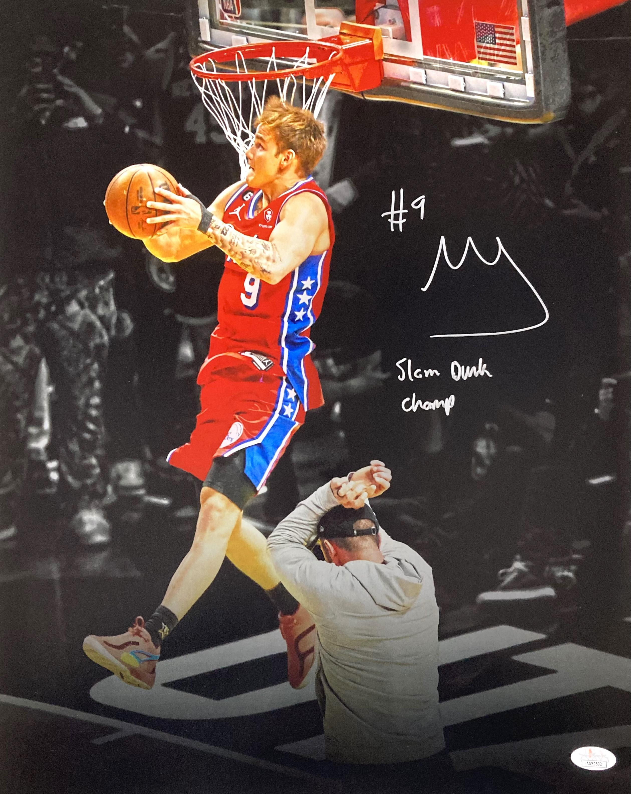 Mac McClung Signed 76ers 16x20 Photo Inscribed "Slam Dunk Champ" (JSA) at PristineAuction.com Mac McClung Signed 76ers 16x20 Photo Inscribed "Slam Dunk Champ" (JSA) at PristineAuction.com