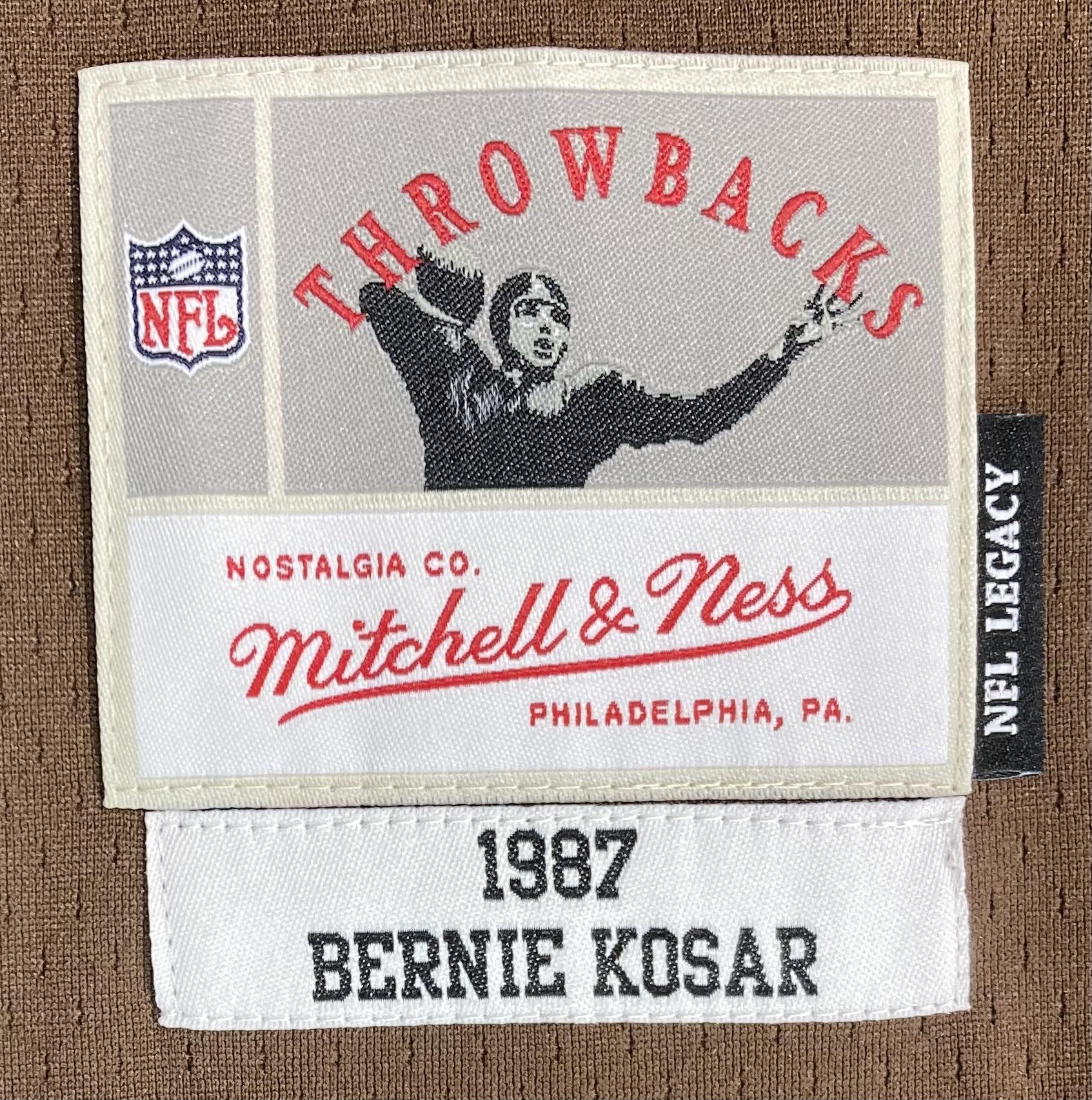 Bernie Kosar Signed Authentic Mitchell & Ness Browns Jersey Inscribed "Dawg Pound" (Beckett) at PristineAuction.com Bernie Kosar Signed Authentic Mitchell & Ness Browns Jersey Inscribed "Dawg Pound" (Beckett) at PristineAuction.com