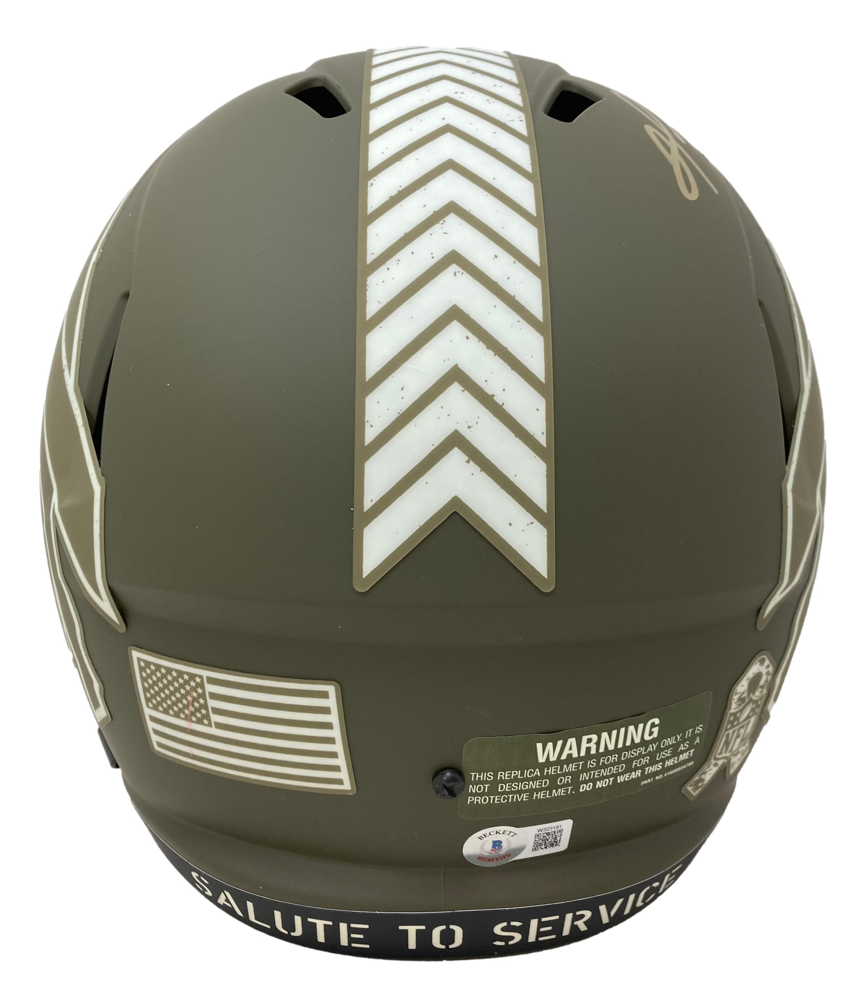 Damar Hamlin Signed Bills Salute to Service Full-Size Speed Helmet (Beckett) at PristineAuction.com Damar Hamlin Signed Bills Salute to Service Full-Size Speed Helmet (Beckett) at PristineAuction.com