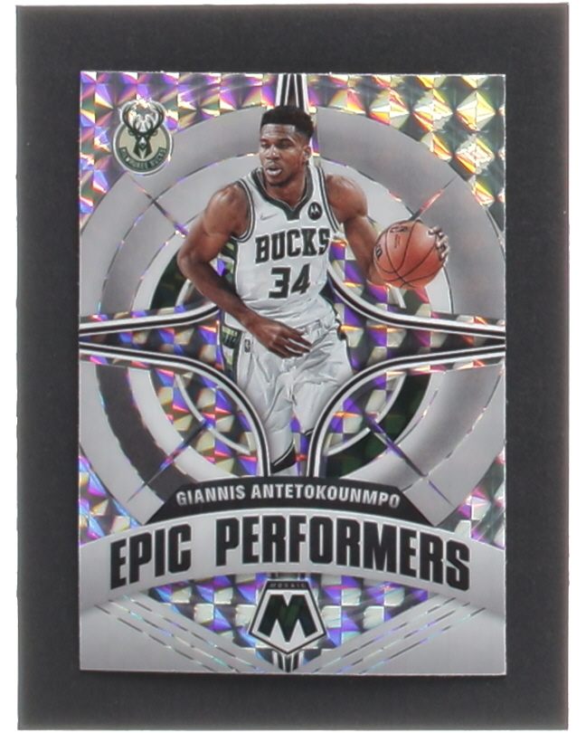 Giannis Antetokounmpo 2021-22 Panini Mosaic Epic Performers Mosaic #19 at PristineAuction.com Giannis Antetokounmpo 2021-22 Panini Mosaic Epic Performers Mosaic #19 at PristineAuction.com