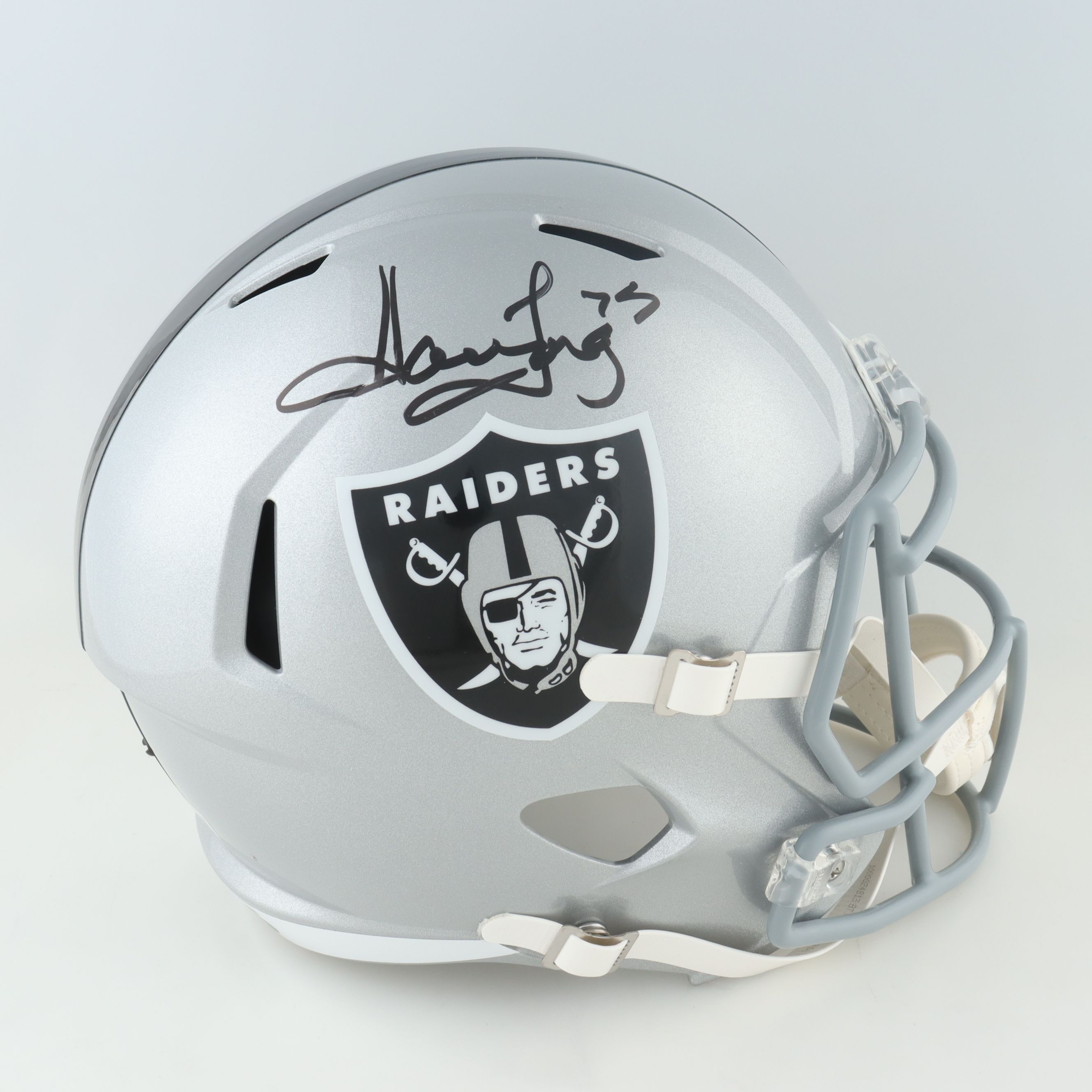 Howie Long Signed Raiders Full-Size Speed Helmet (Beckett) at PristineAuction.com Howie Long Signed Raiders Full-Size Speed Helmet (Beckett) at PristineAuction.com