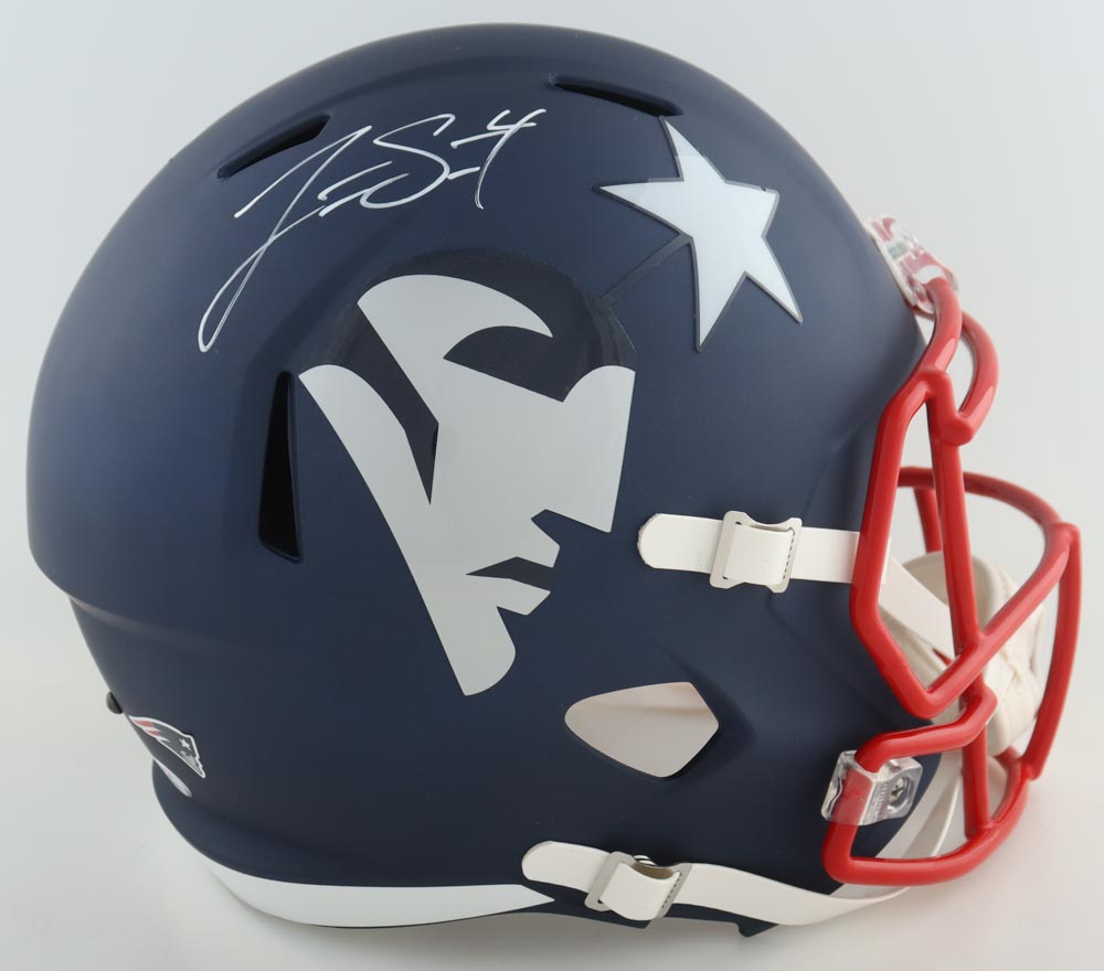 Jarrett Stidham Signed Patriots Full-Size AMP Alternate Speed Helmet (PSA) at PristineAuction.com Jarrett Stidham Signed Patriots Full-Size AMP Alternate Speed Helmet (PSA) at PristineAuction.com
