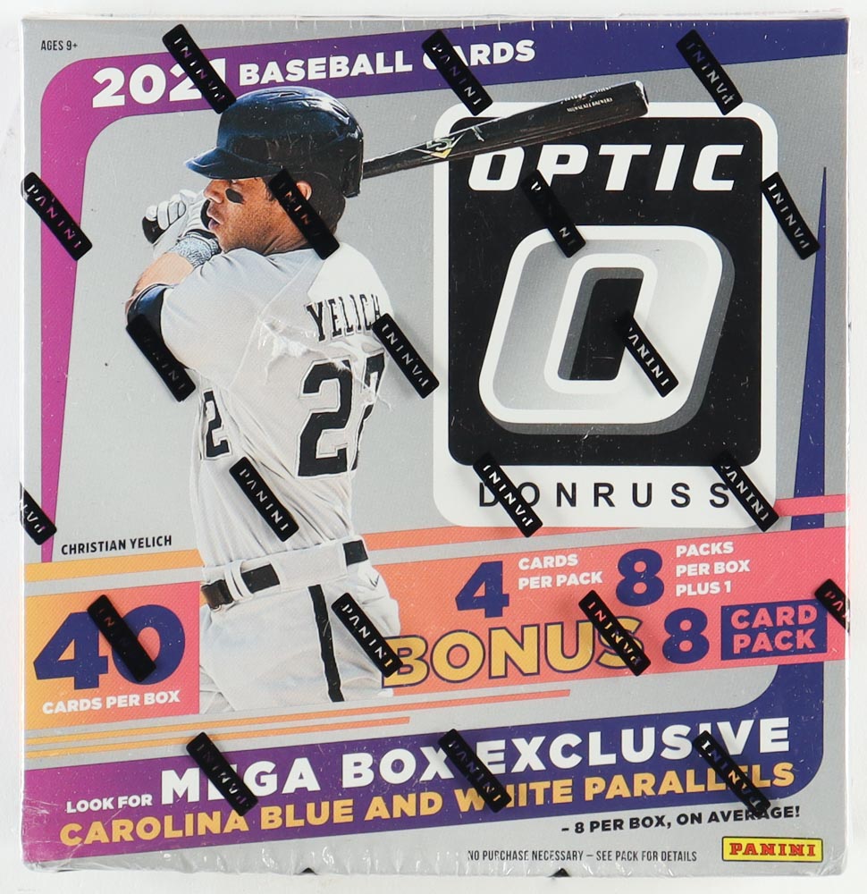2021 Panini Donruss Optic Baseball Mega Box with (8) Packs at PristineAuction.com 2021 Panini Donruss Optic Baseball Mega Box with (8) Packs at PristineAuction.com